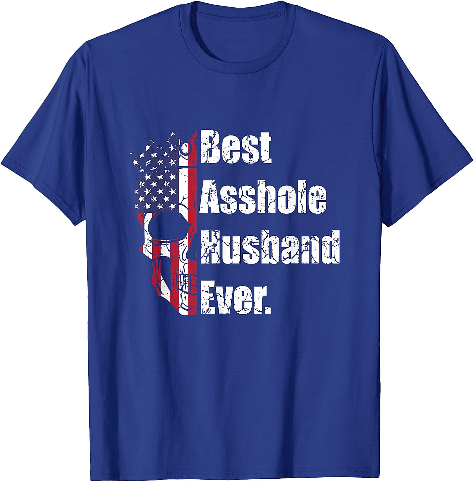 Best Asshole Husband Ever T-Shirt | Funny USA Flag Skull Tee