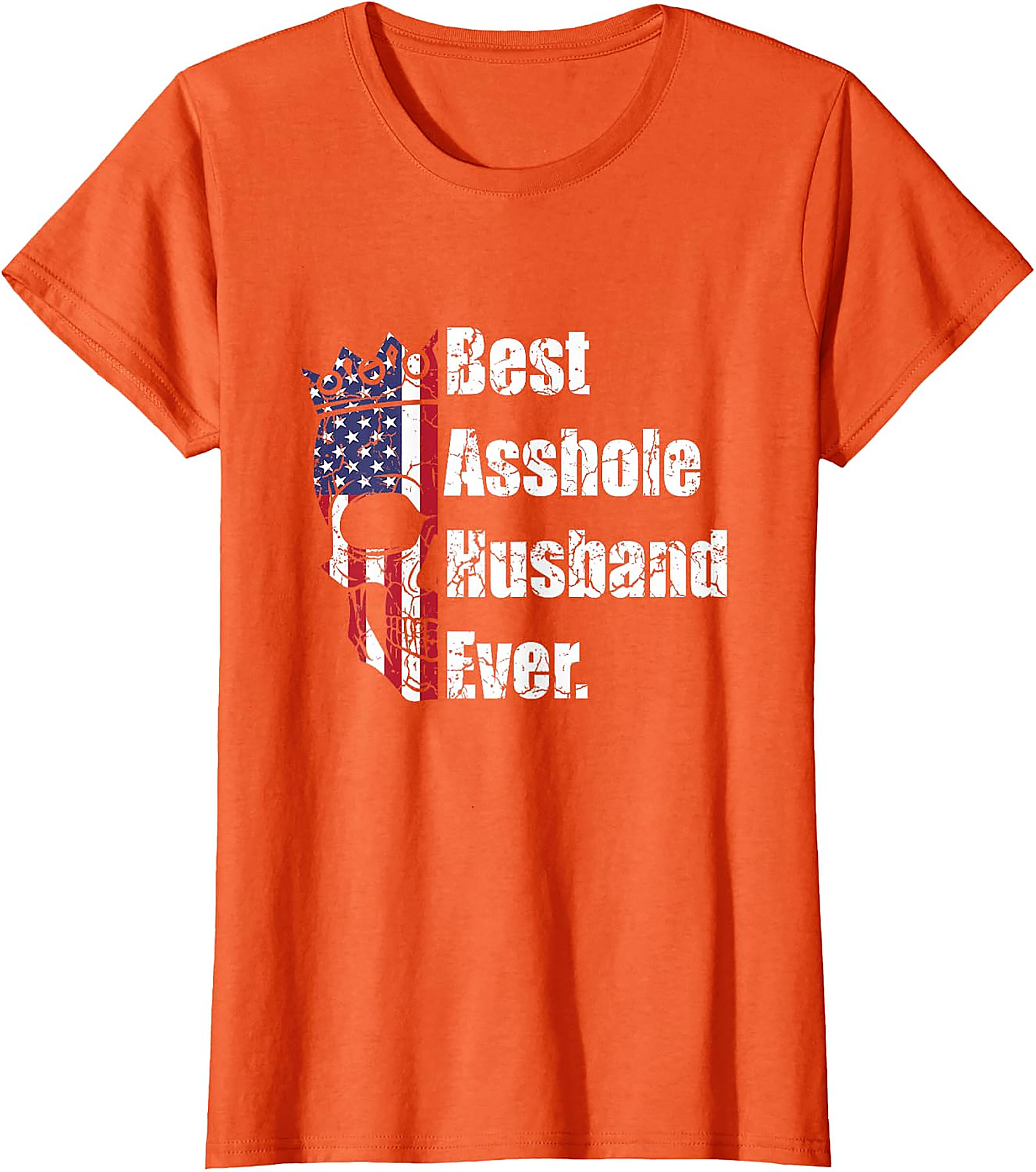 Best Asshole Husband Ever T-Shirt | Funny USA Flag Skull Tee