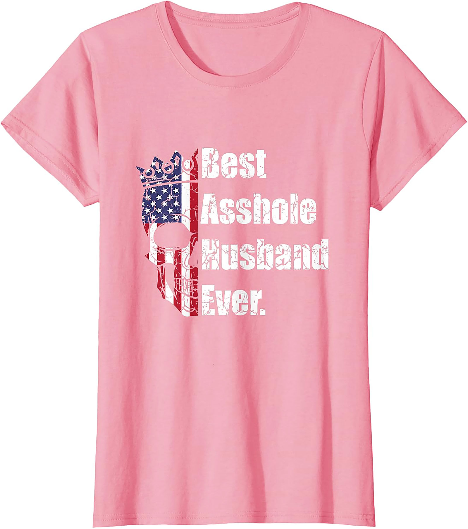 Best Asshole Husband Ever T-Shirt | Funny USA Flag Skull Tee