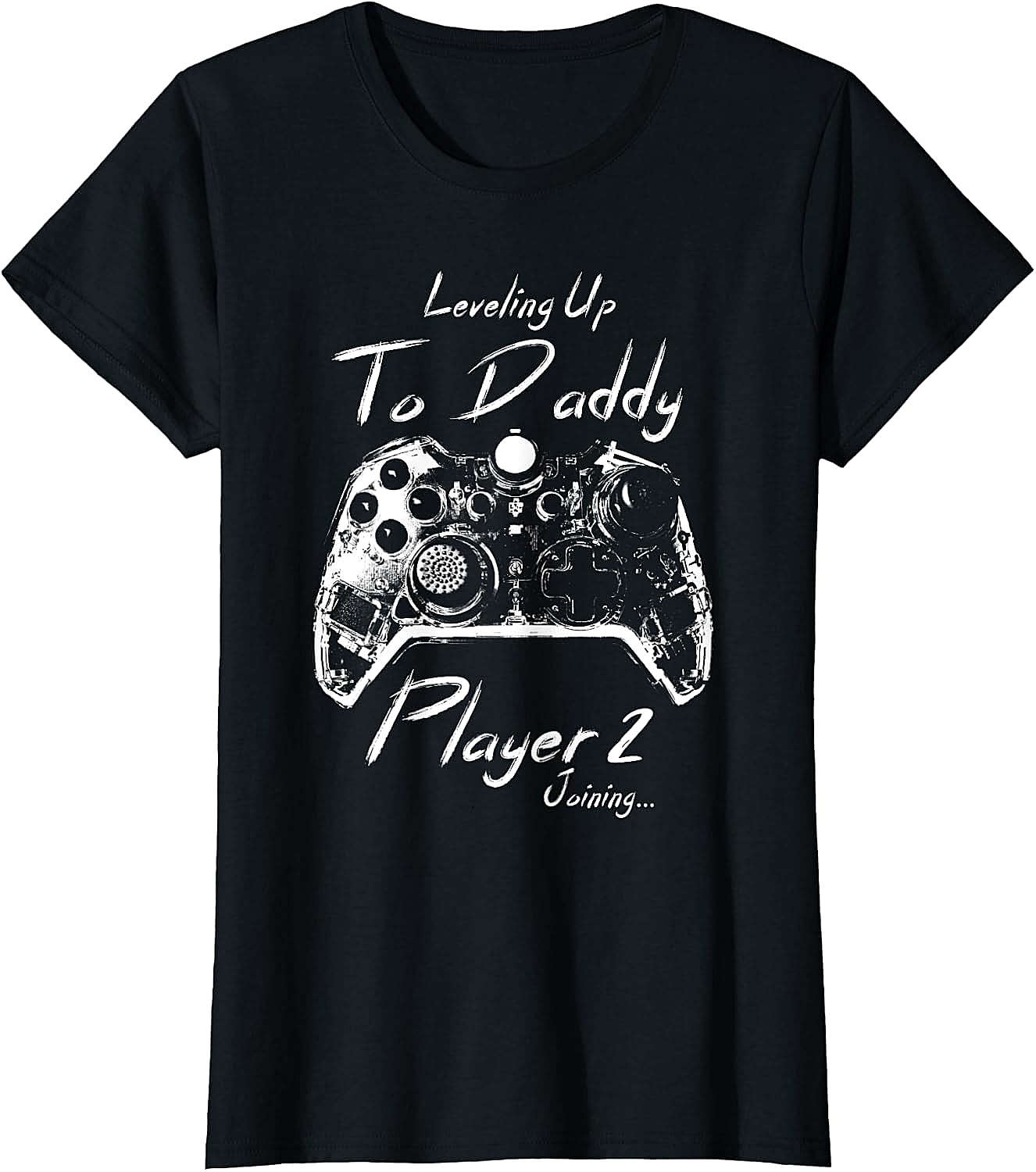  Leveling Up To Daddy T-Shirt Gamer Dad Tee