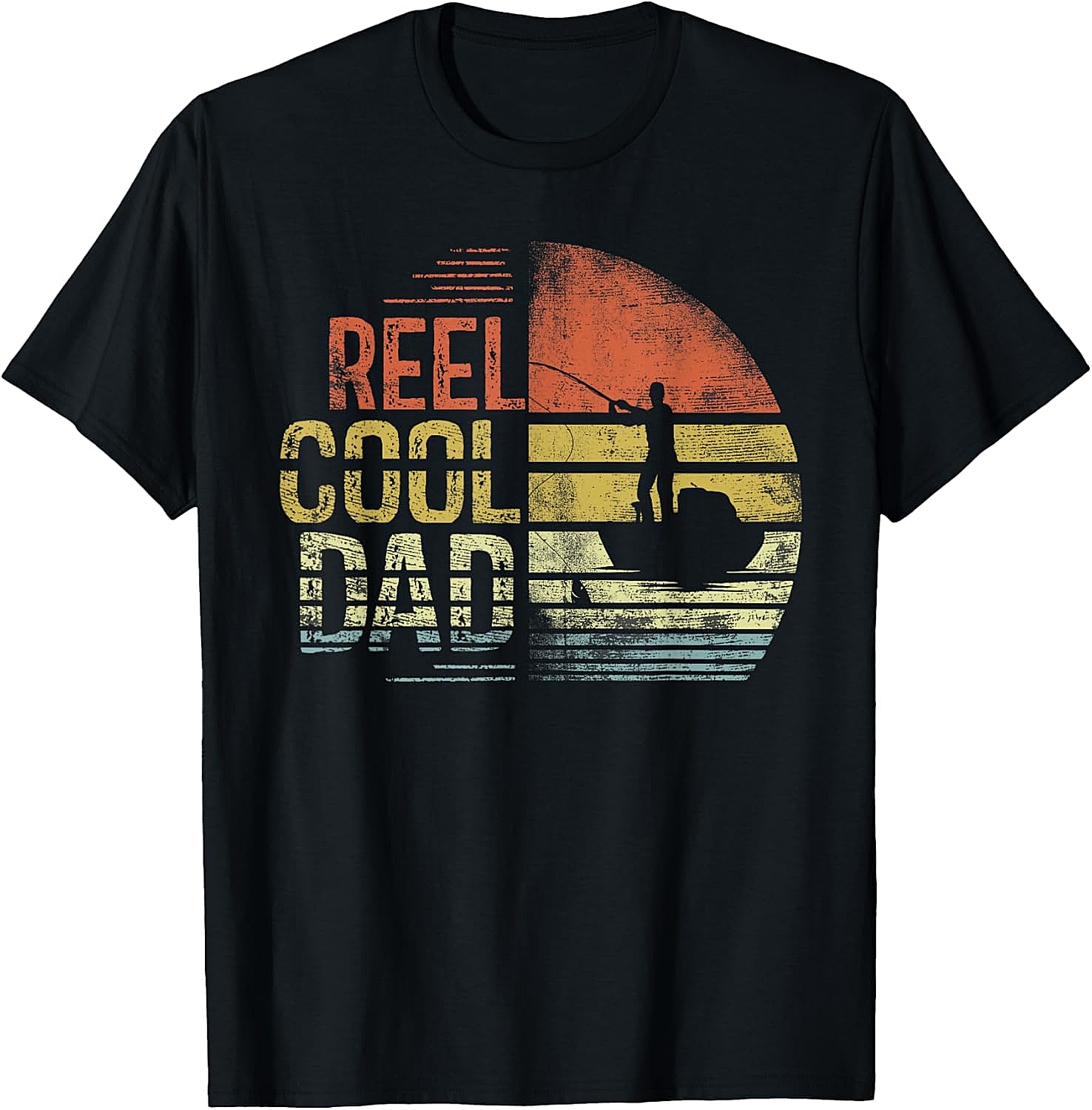 Reel Cool Dad Fisherman Daddy Fishing T-Shirt