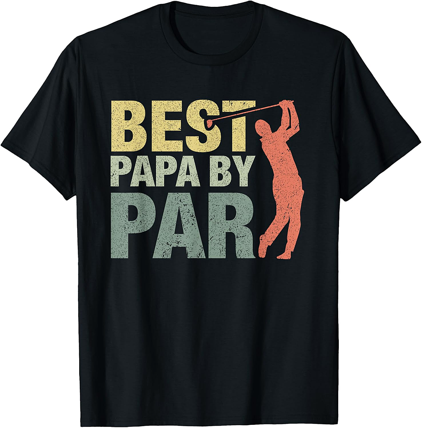 Funny Best Papa by Par Golf T-Shirt - Father's Day Gift