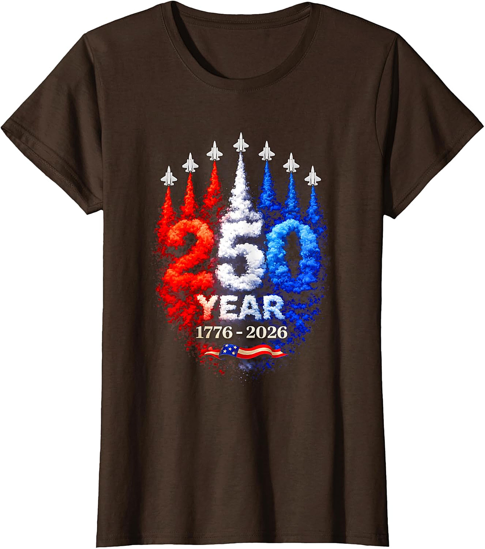 250th Anniversary American Fighter Jet Patriotic T-Shirt