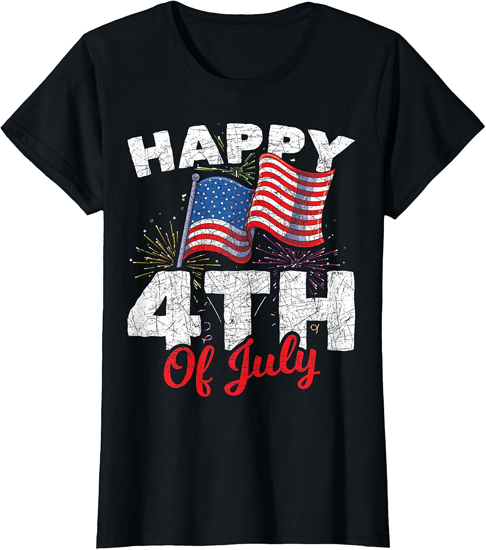 Happy 4th of July Patriotic T-Shirt - American Flag Tee