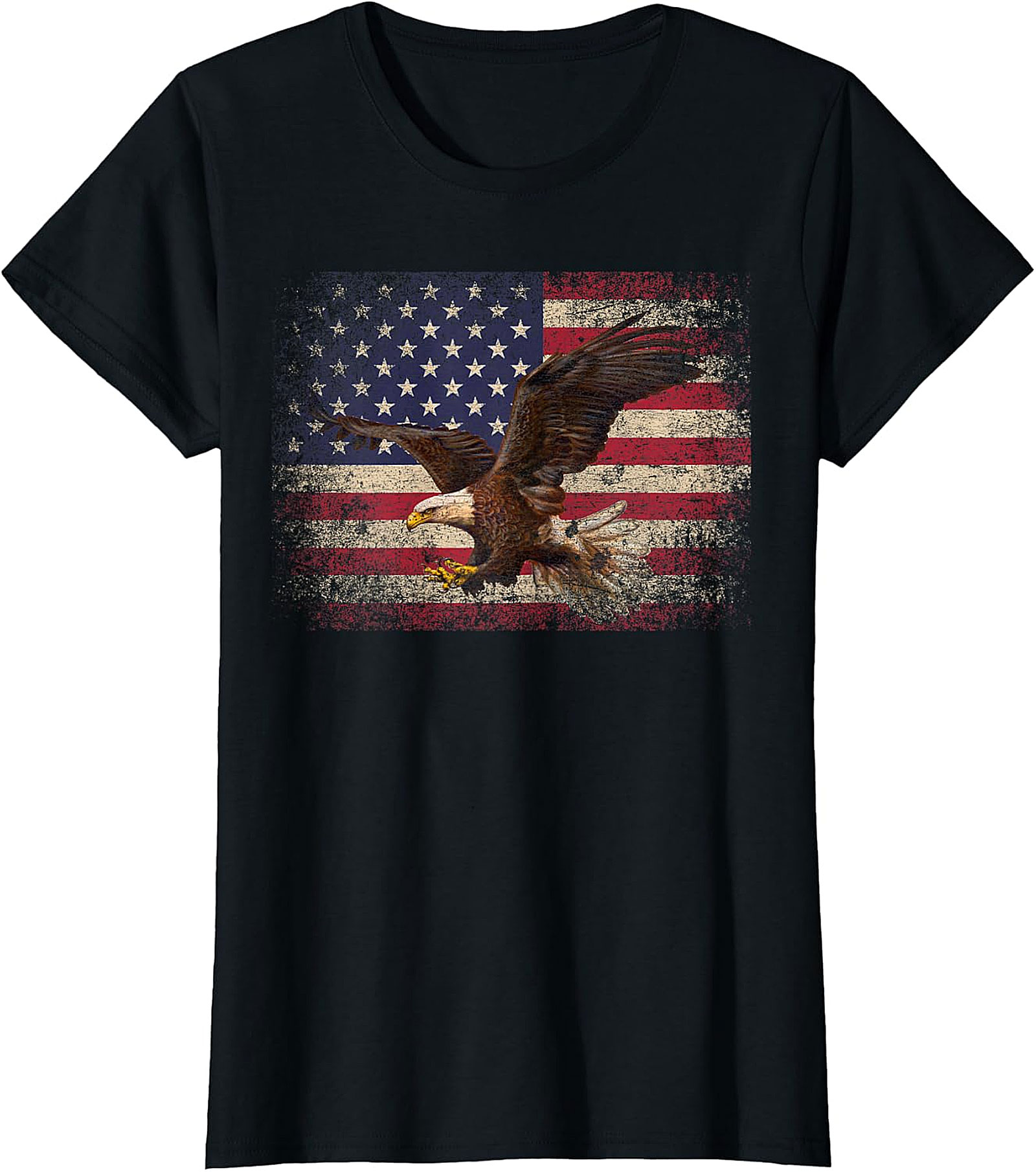  Distressed American Flag Eagle T-Shirt | Patriotic Apparel