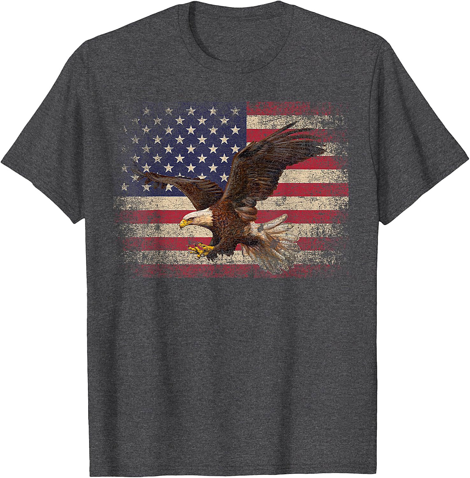  Distressed American Flag Eagle T-Shirt | Patriotic Apparel