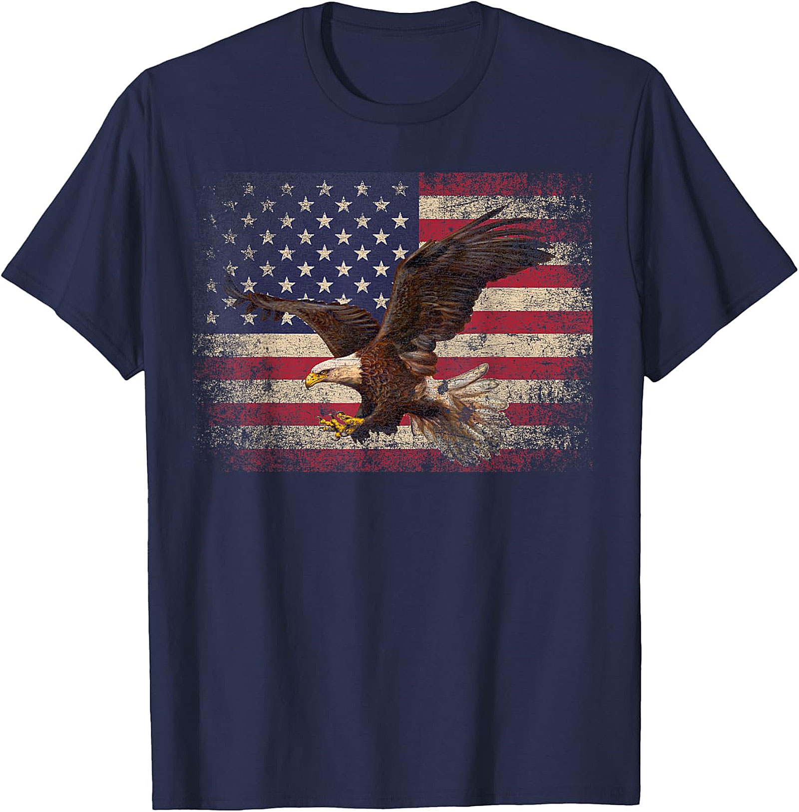  Distressed American Flag Eagle T-Shirt | Patriotic Apparel