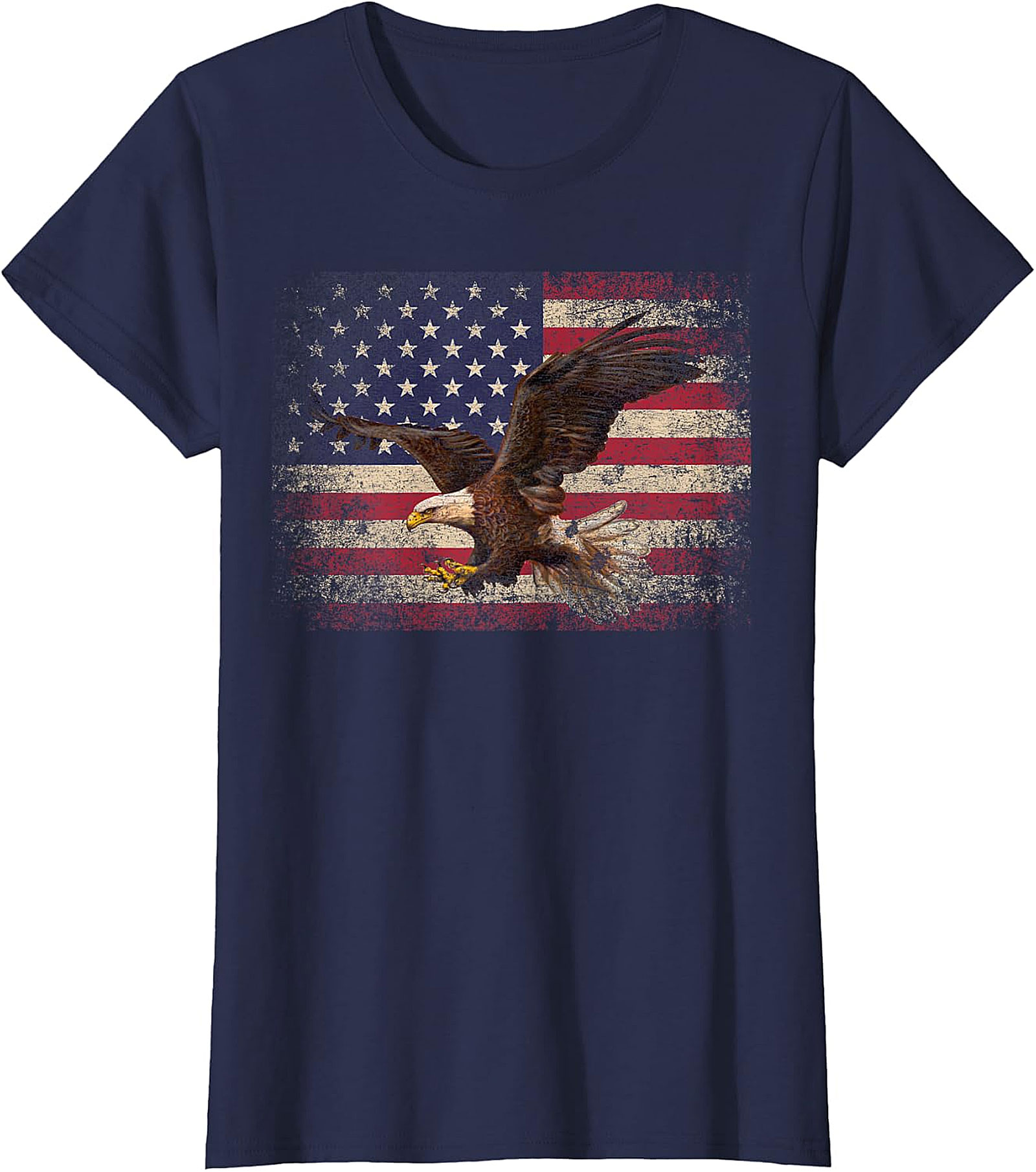  Distressed American Flag Eagle T-Shirt | Patriotic Apparel