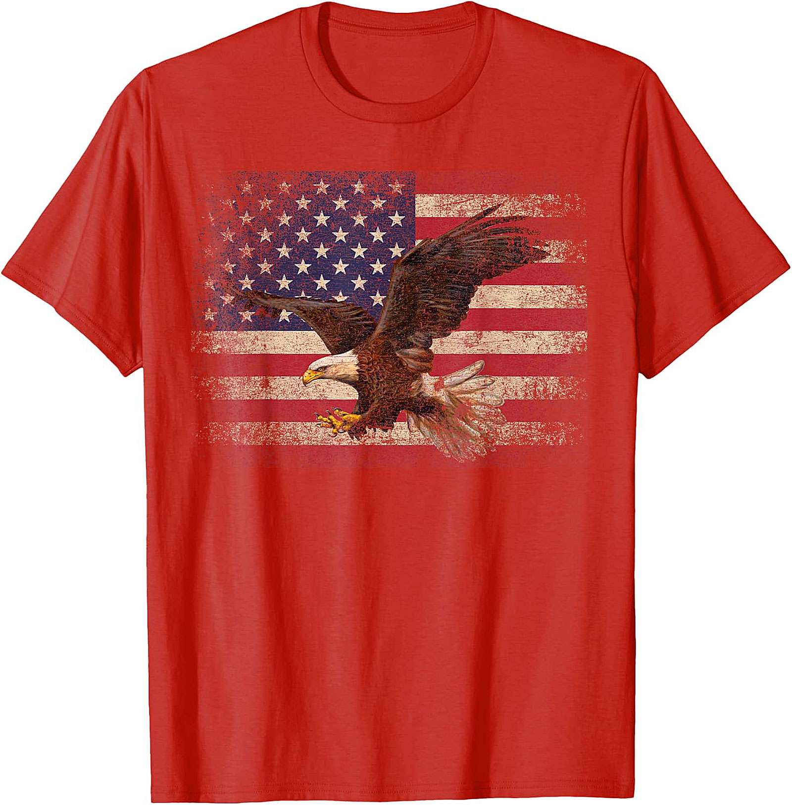  Distressed American Flag Eagle T-Shirt | Patriotic Apparel