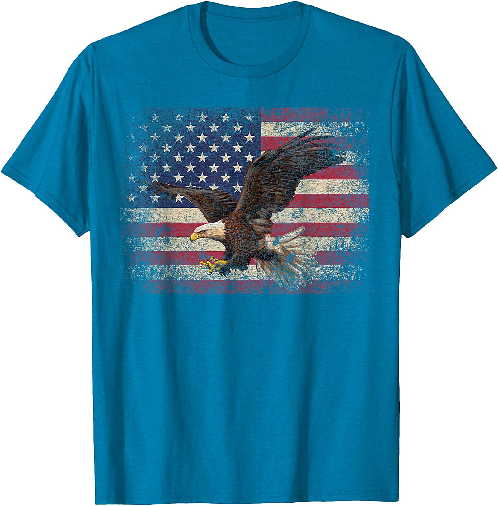  Distressed American Flag Eagle T-Shirt | Patriotic Apparel