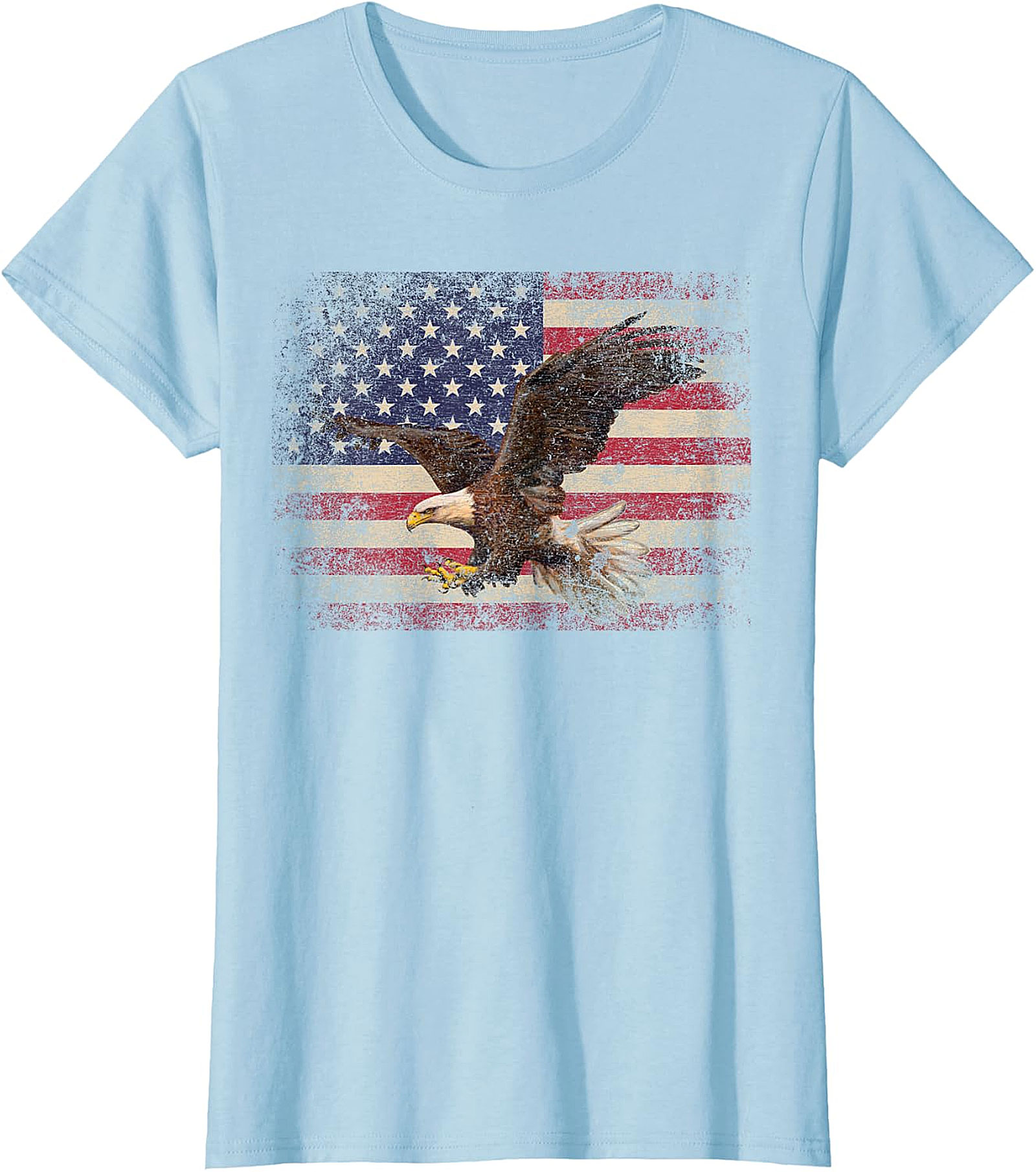  Distressed American Flag Eagle T-Shirt | Patriotic Apparel