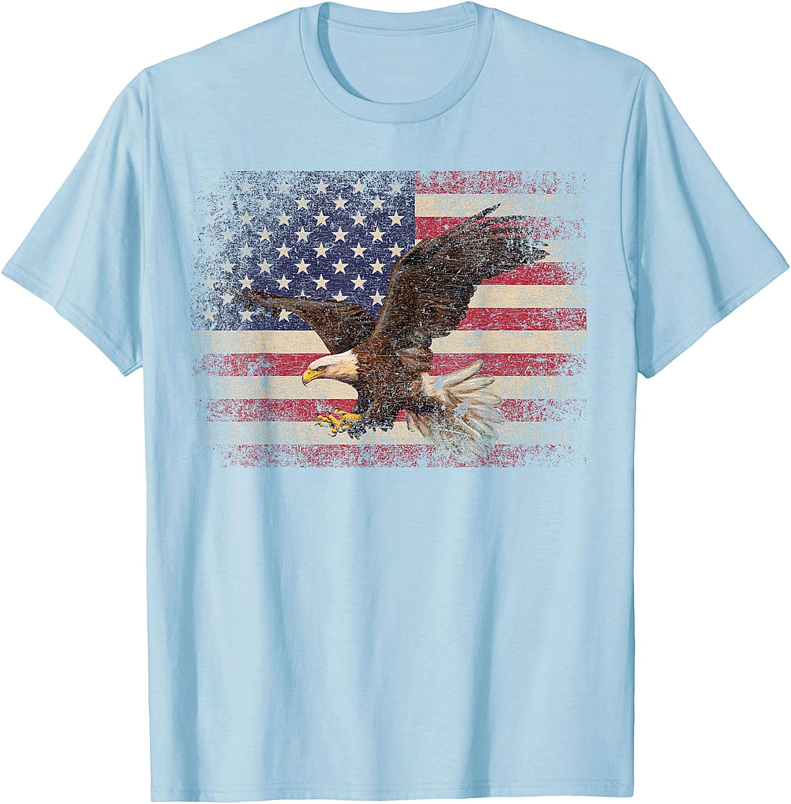  Distressed American Flag Eagle T-Shirt | Patriotic Apparel