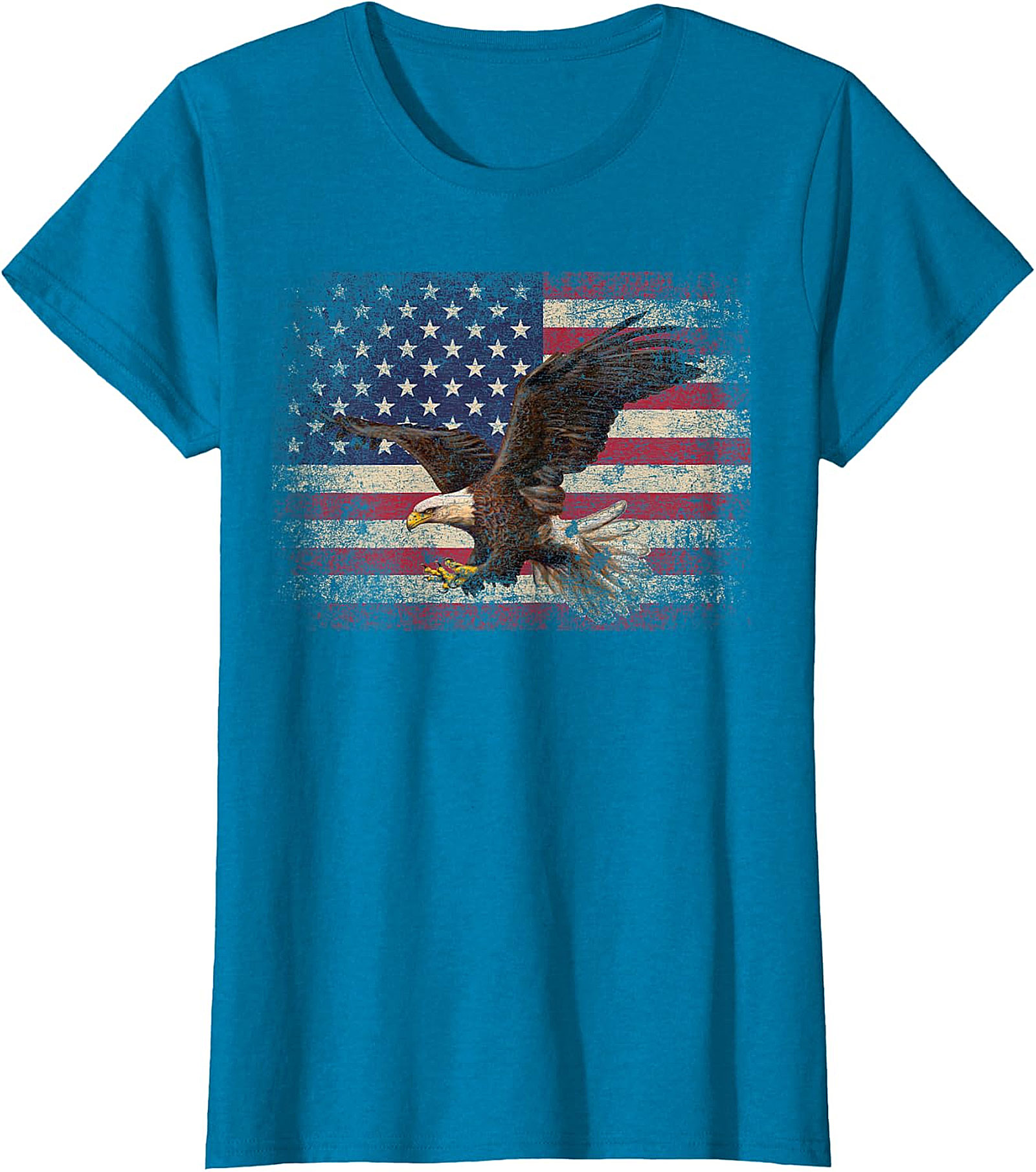  Distressed American Flag Eagle T-Shirt | Patriotic Apparel