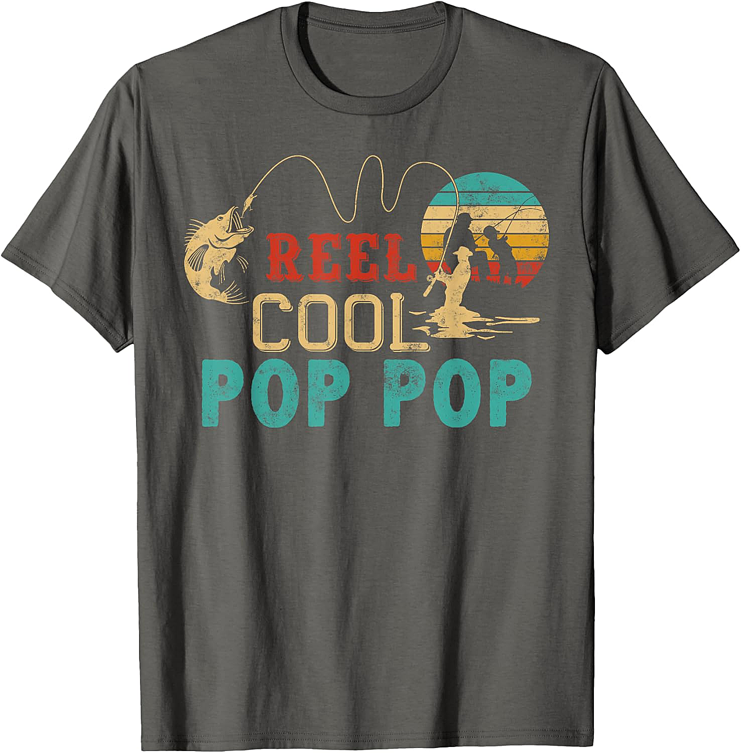 Fishing Reel Cool Pop Pop T-Shirt - Best Fisherman Gift