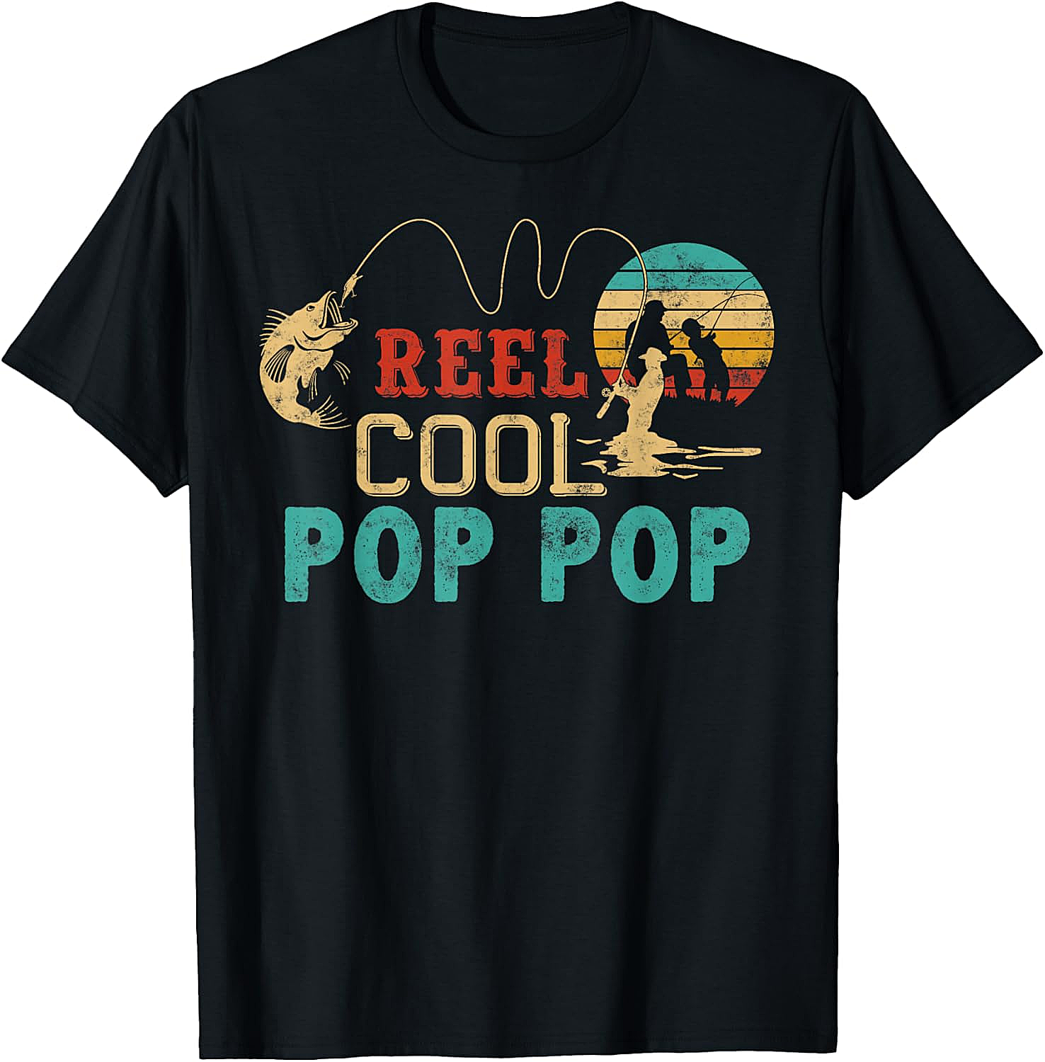 Fishing Reel Cool Pop Pop T-Shirt - Best Fisherman Gift