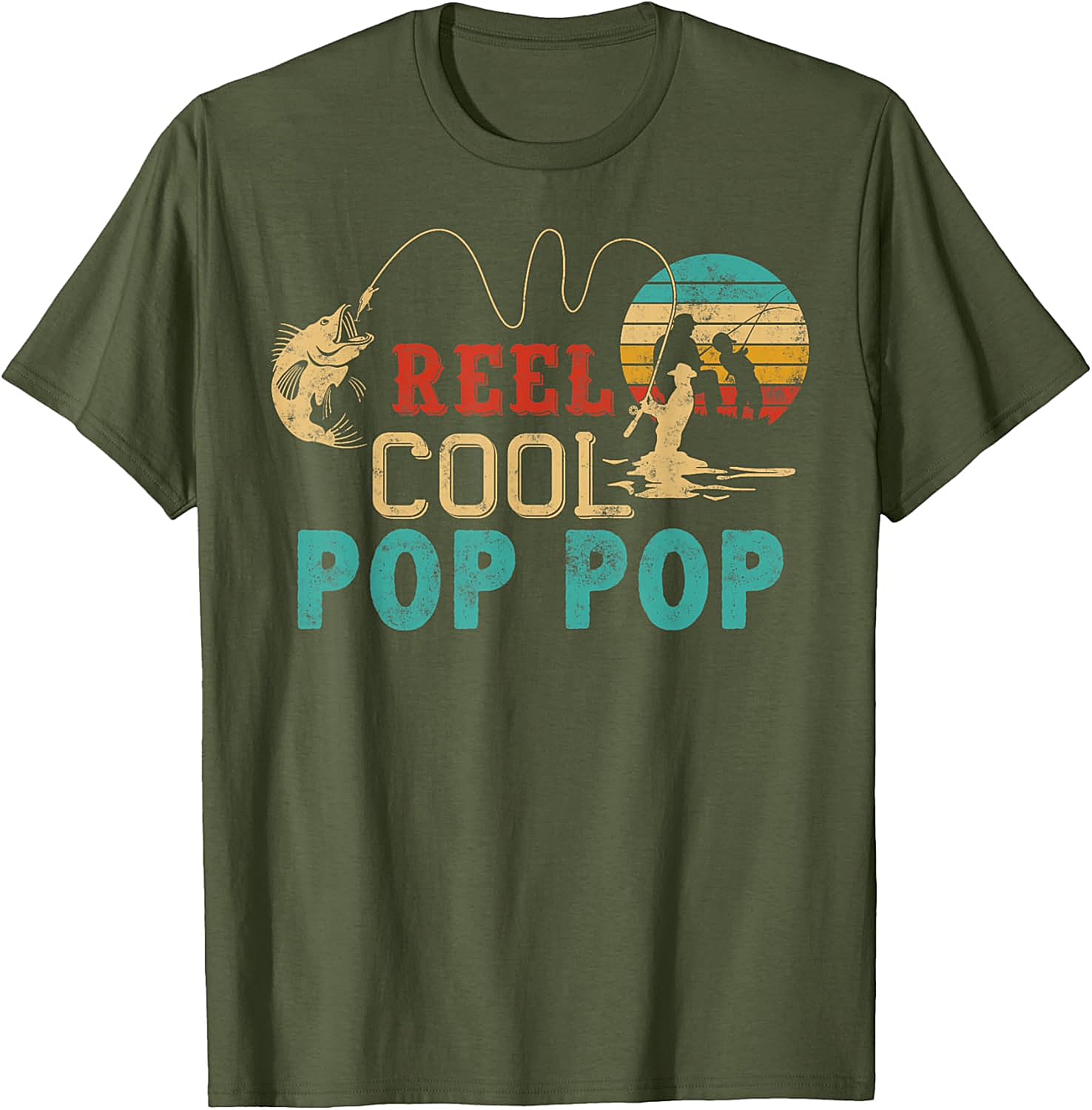 Fishing Reel Cool Pop Pop T-Shirt - Best Fisherman Gift