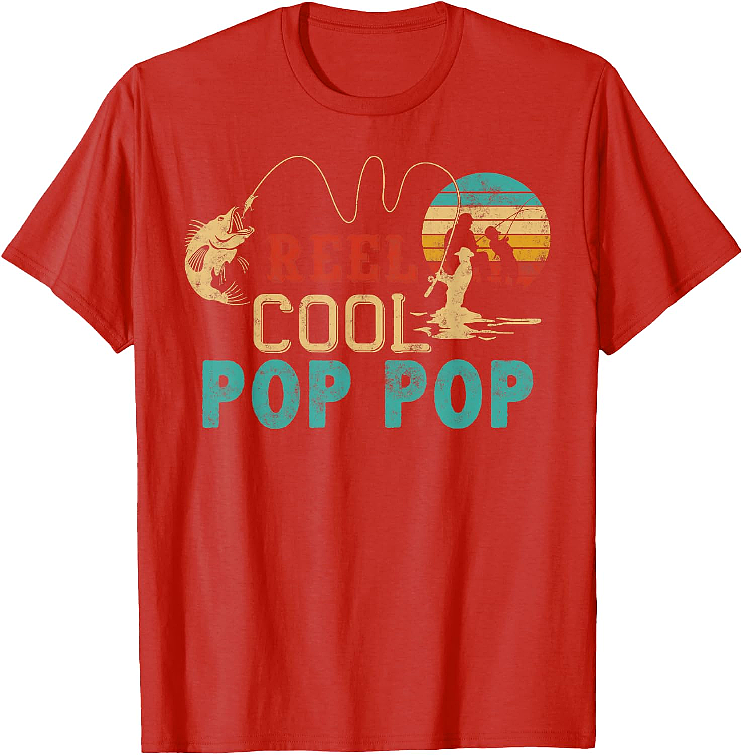 Fishing Reel Cool Pop Pop T-Shirt - Best Fisherman Gift