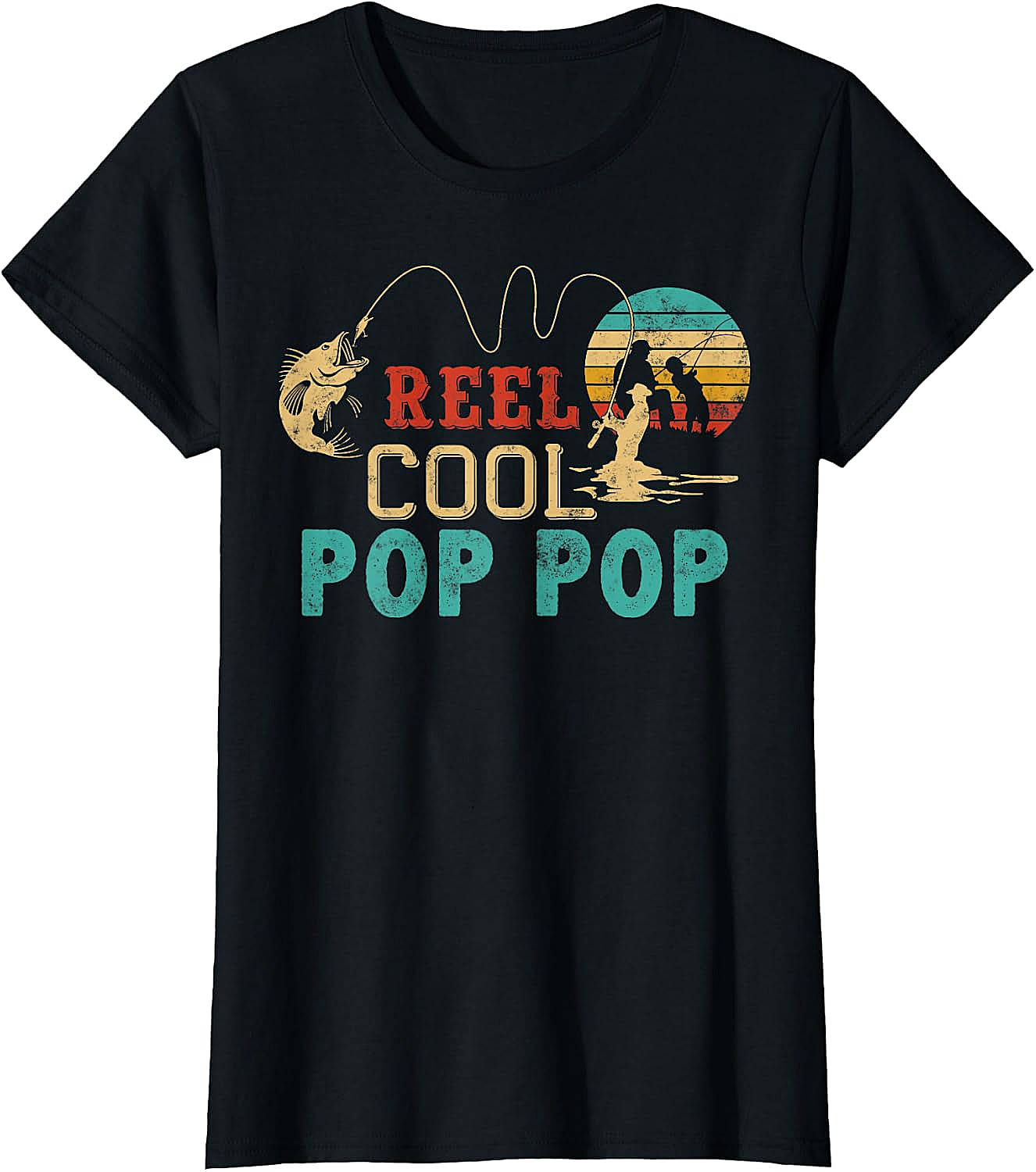 Fishing Reel Cool Pop Pop T-Shirt - Best Fisherman Gift