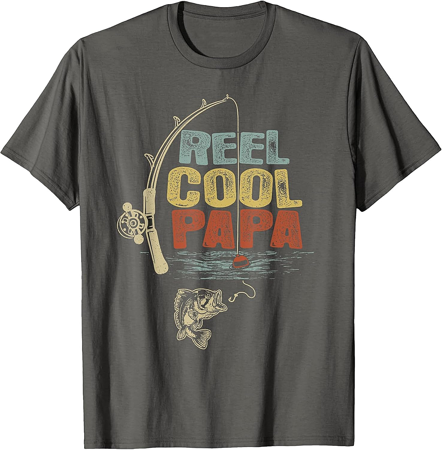 Funny Fisherman Vintage Reel Cool Papa T-Shirt