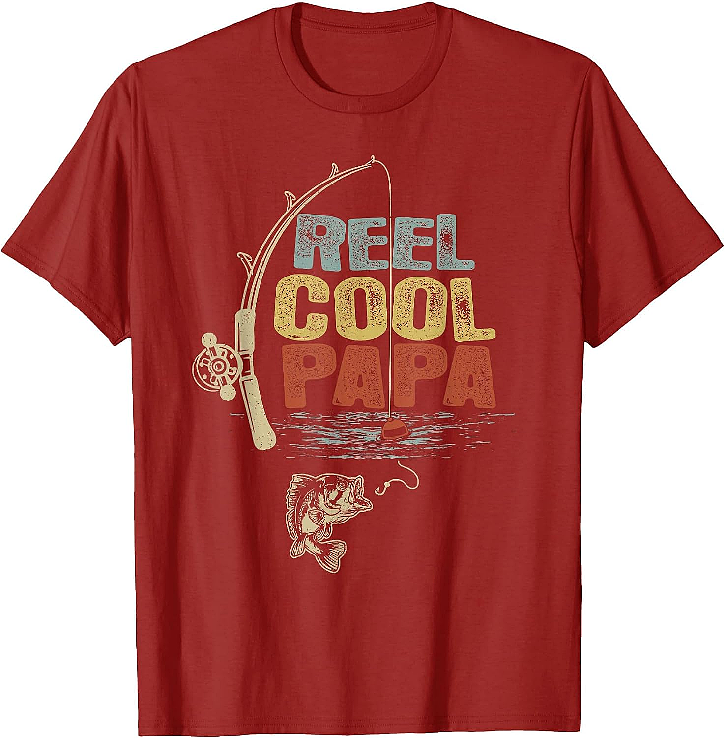 Funny Fisherman Vintage Reel Cool Papa T-Shirt