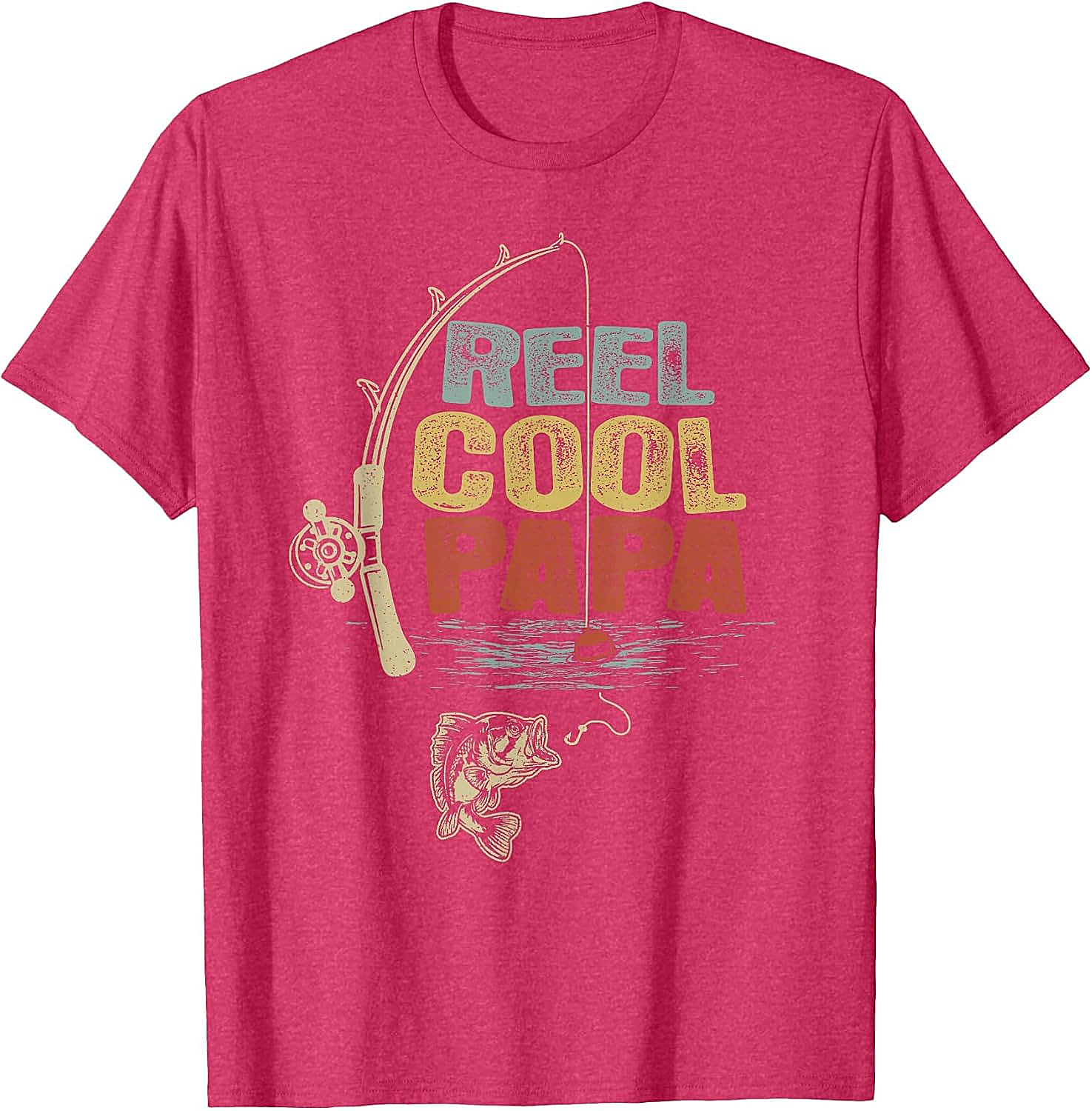 Funny Fisherman Vintage Reel Cool Papa T-Shirt