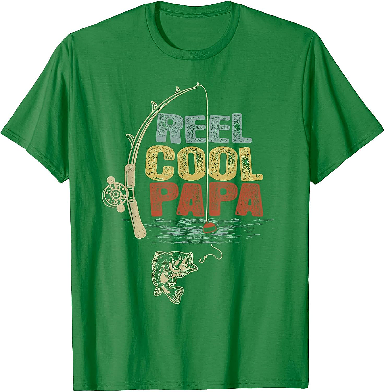 Funny Fisherman Vintage Reel Cool Papa T-Shirt
