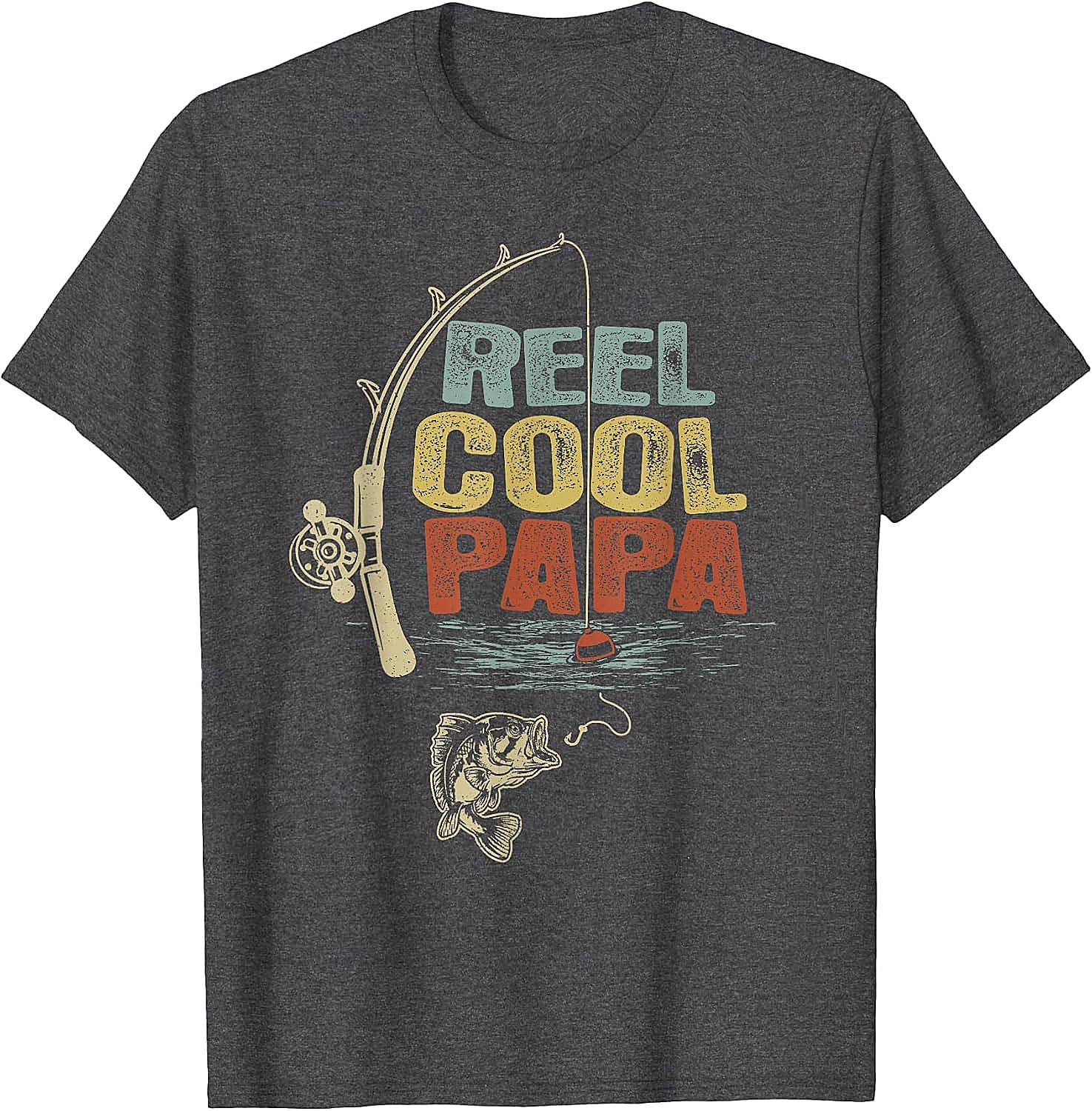 Funny Fisherman Vintage Reel Cool Papa T-Shirt