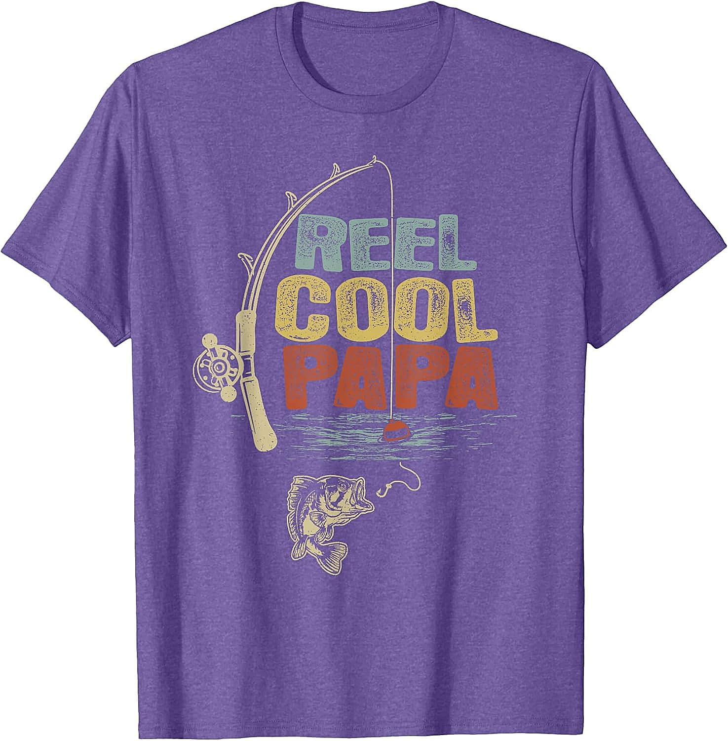 Funny Fisherman Vintage Reel Cool Papa T-Shirt