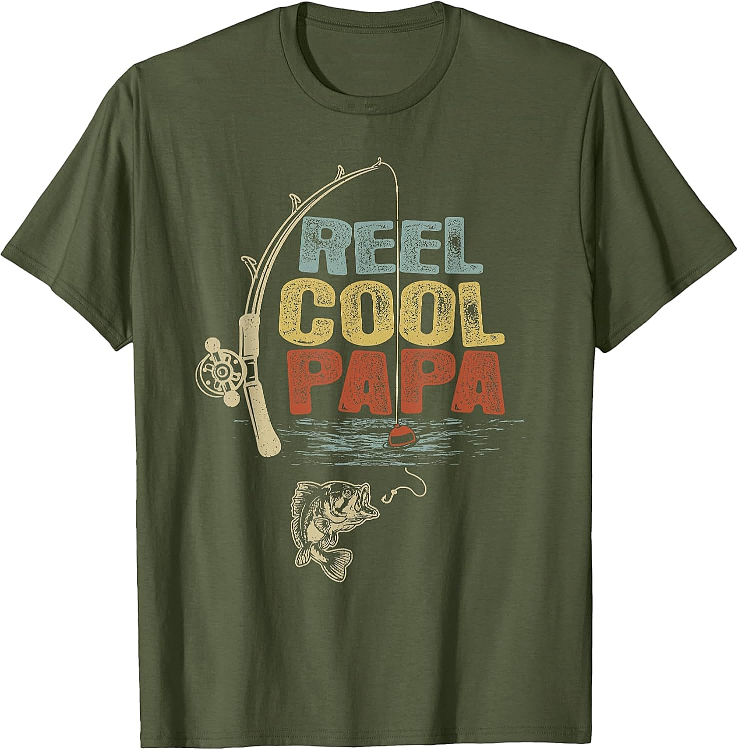 Funny Fisherman Vintage Reel Cool Papa T-Shirt