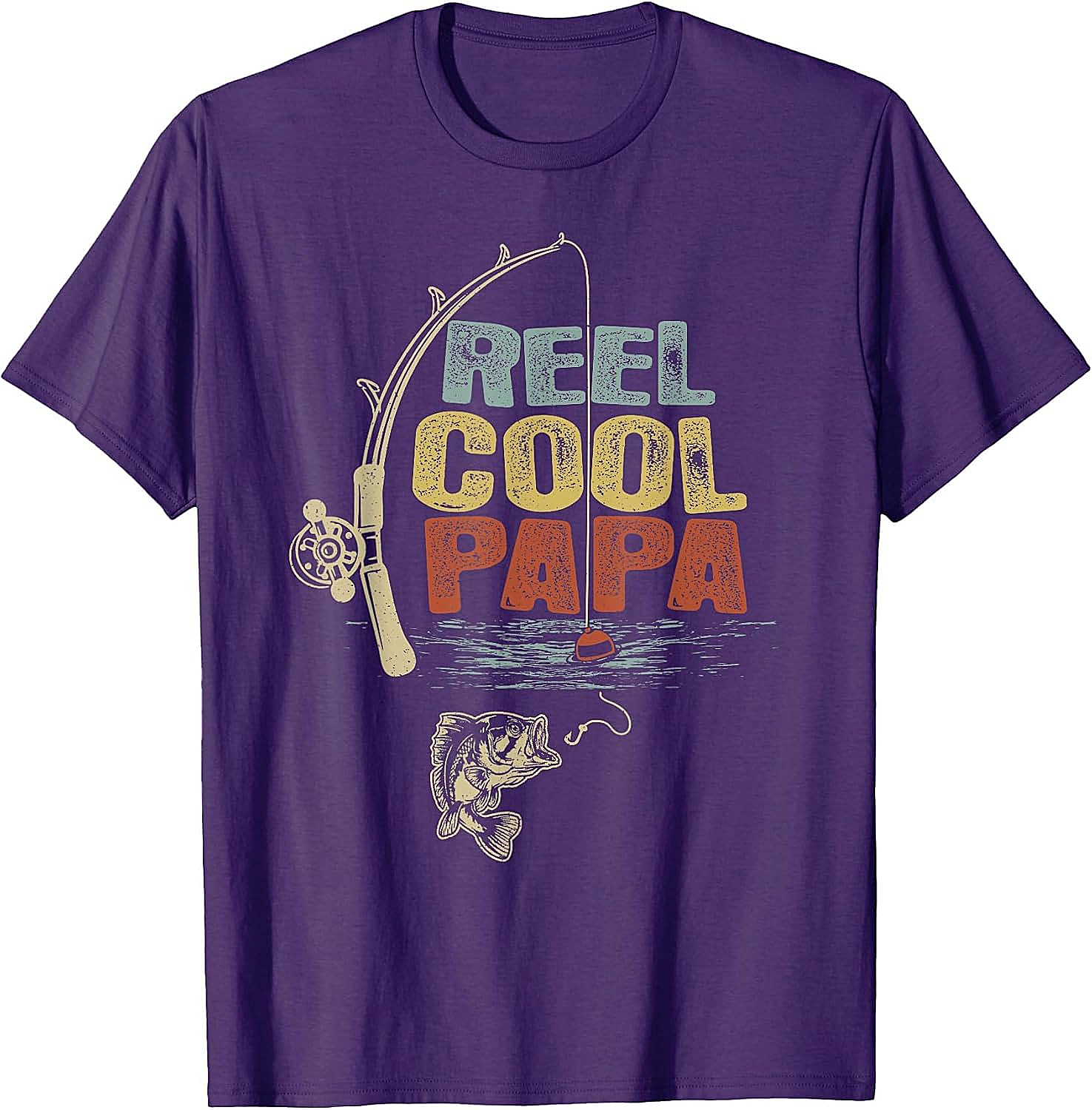 Funny Fisherman Vintage Reel Cool Papa T-Shirt
