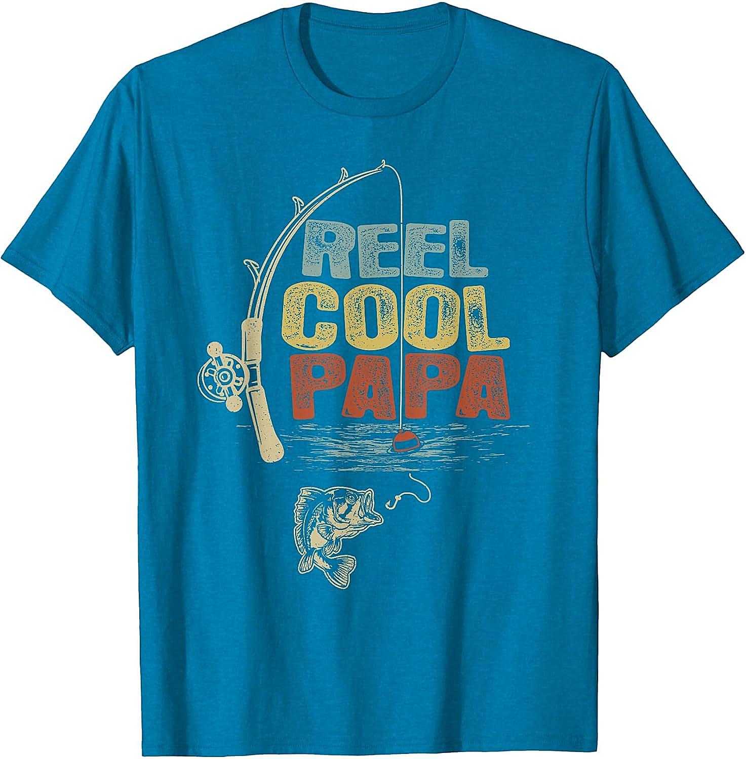 Funny Fisherman Vintage Reel Cool Papa T-Shirt