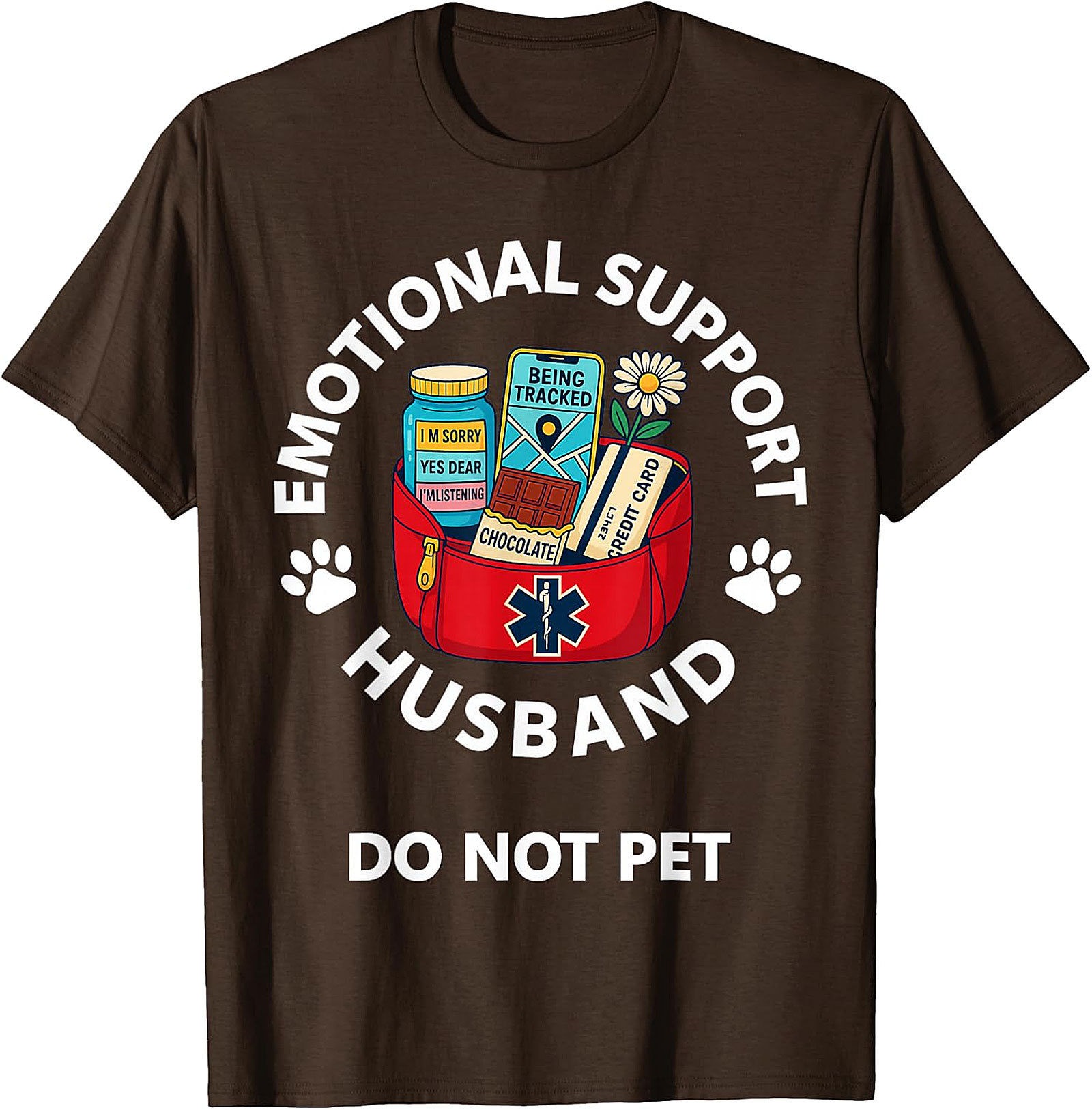 Funny Emotional Support Husband T-Shirt | Husband Gift Tee