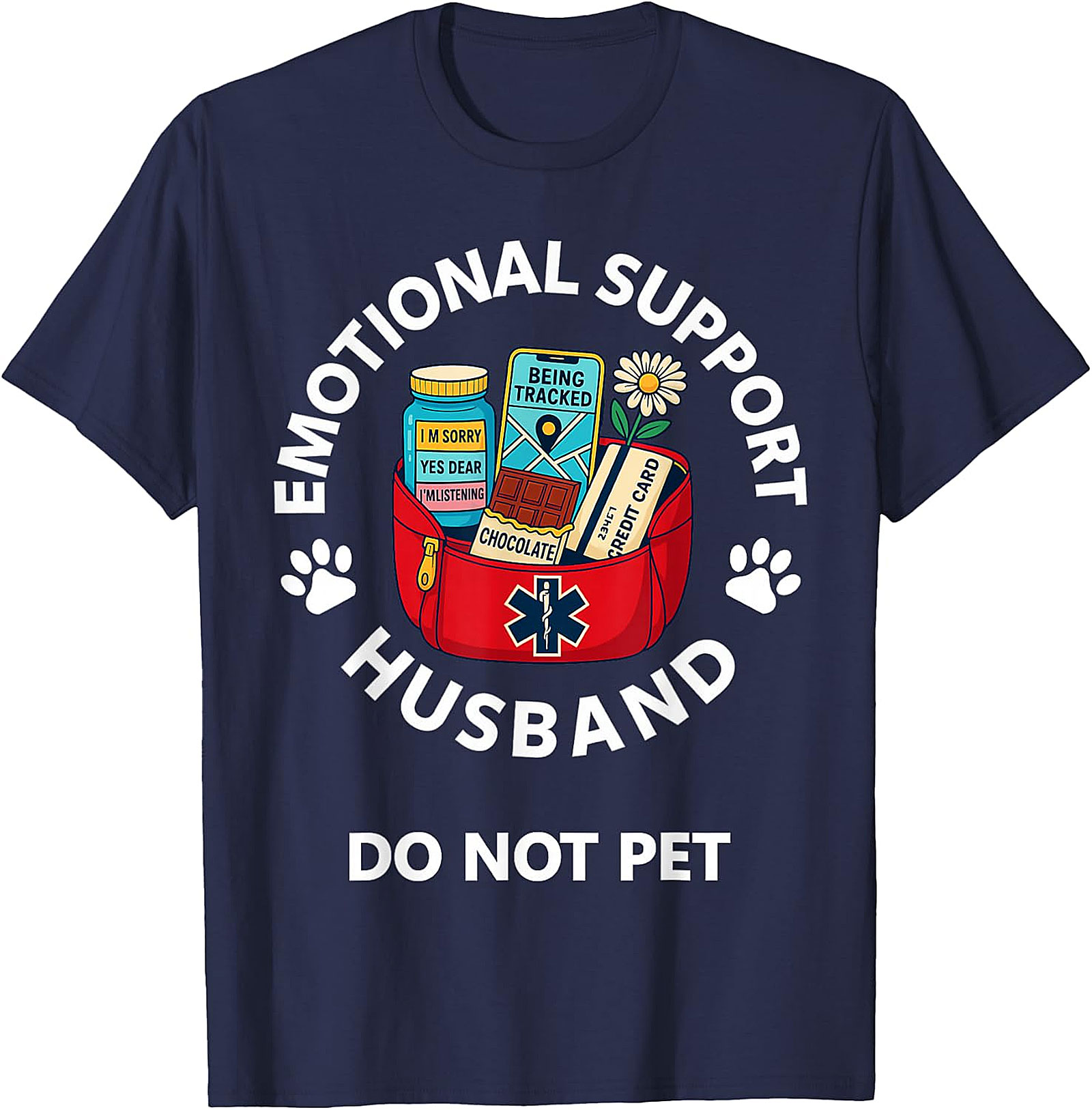 Funny Emotional Support Husband T-Shirt | Husband Gift Tee
