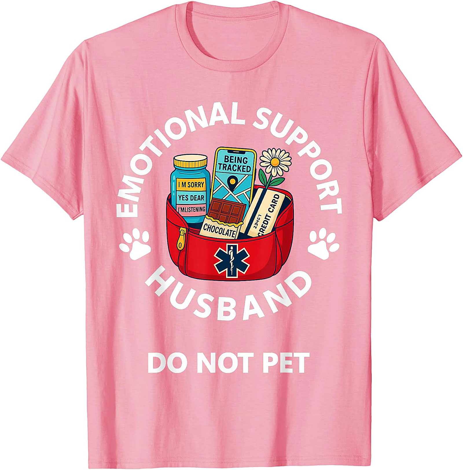 Funny Emotional Support Husband T-Shirt | Husband Gift Tee