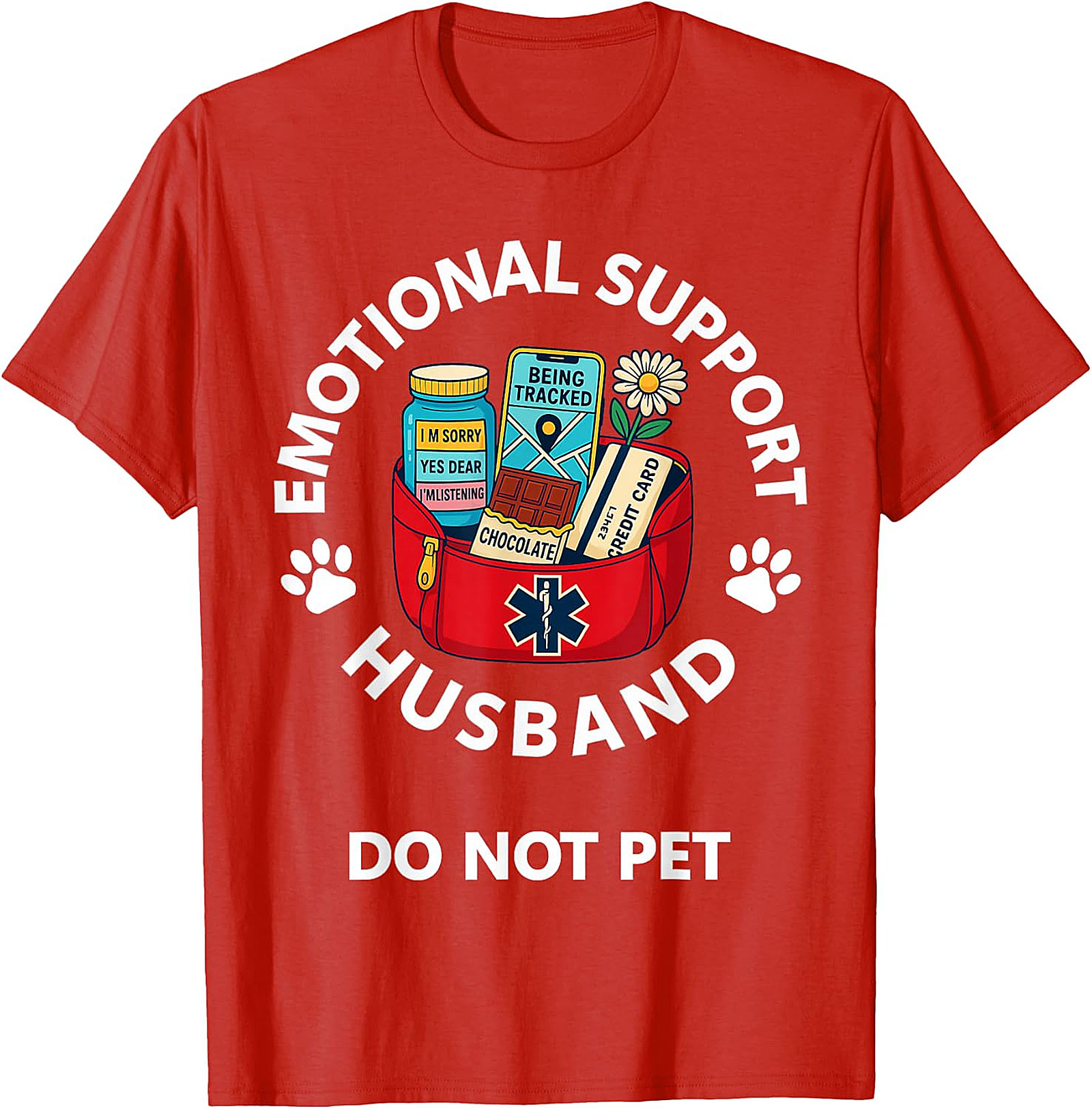 Funny Emotional Support Husband T-Shirt | Husband Gift Tee
