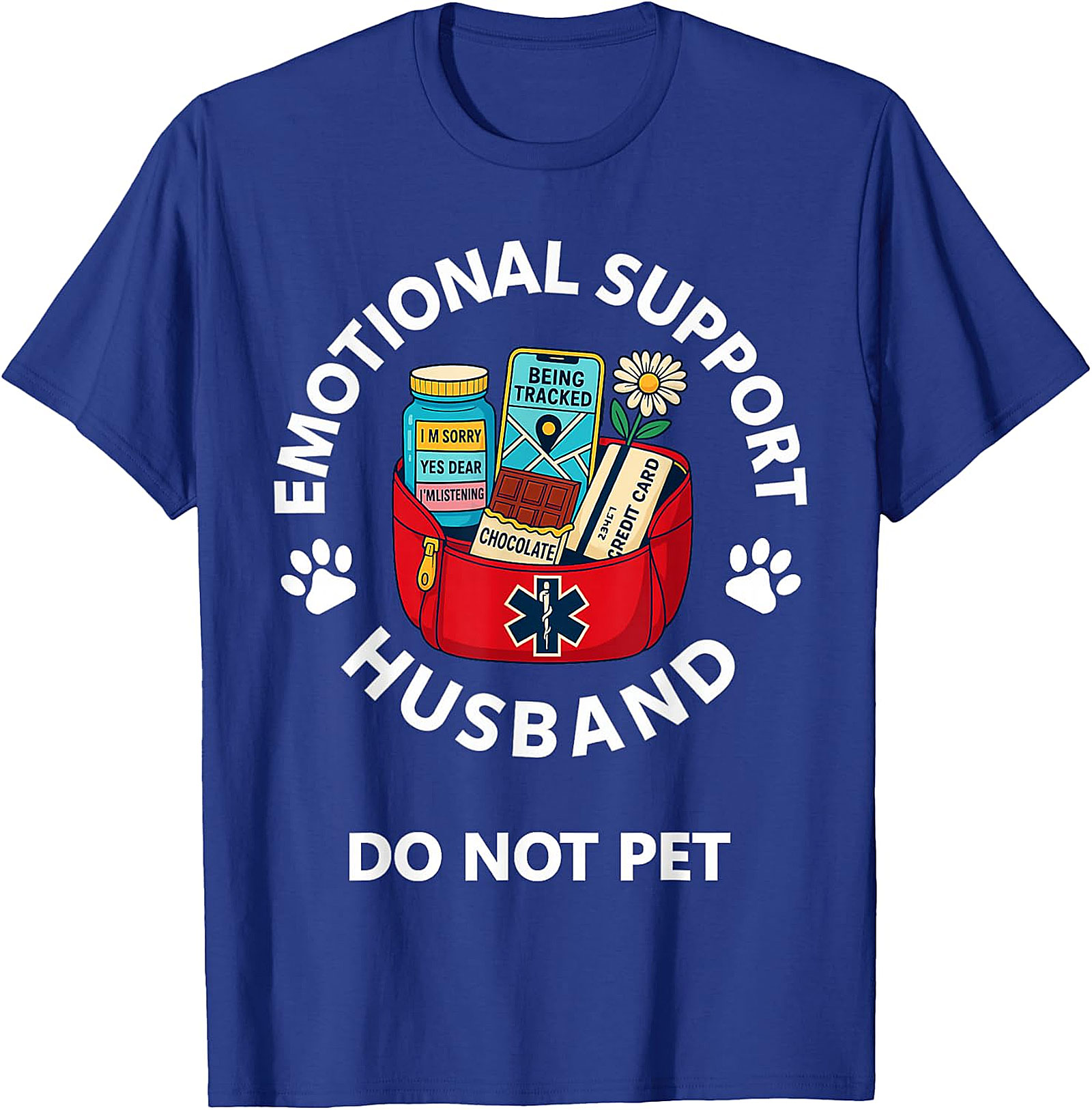 Funny Emotional Support Husband T-Shirt | Husband Gift Tee