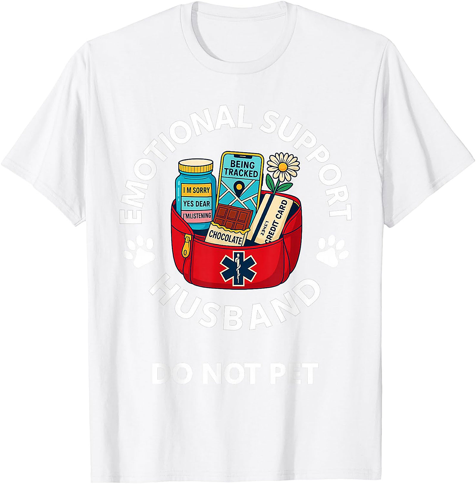 Funny Emotional Support Husband T-Shirt | Husband Gift Tee