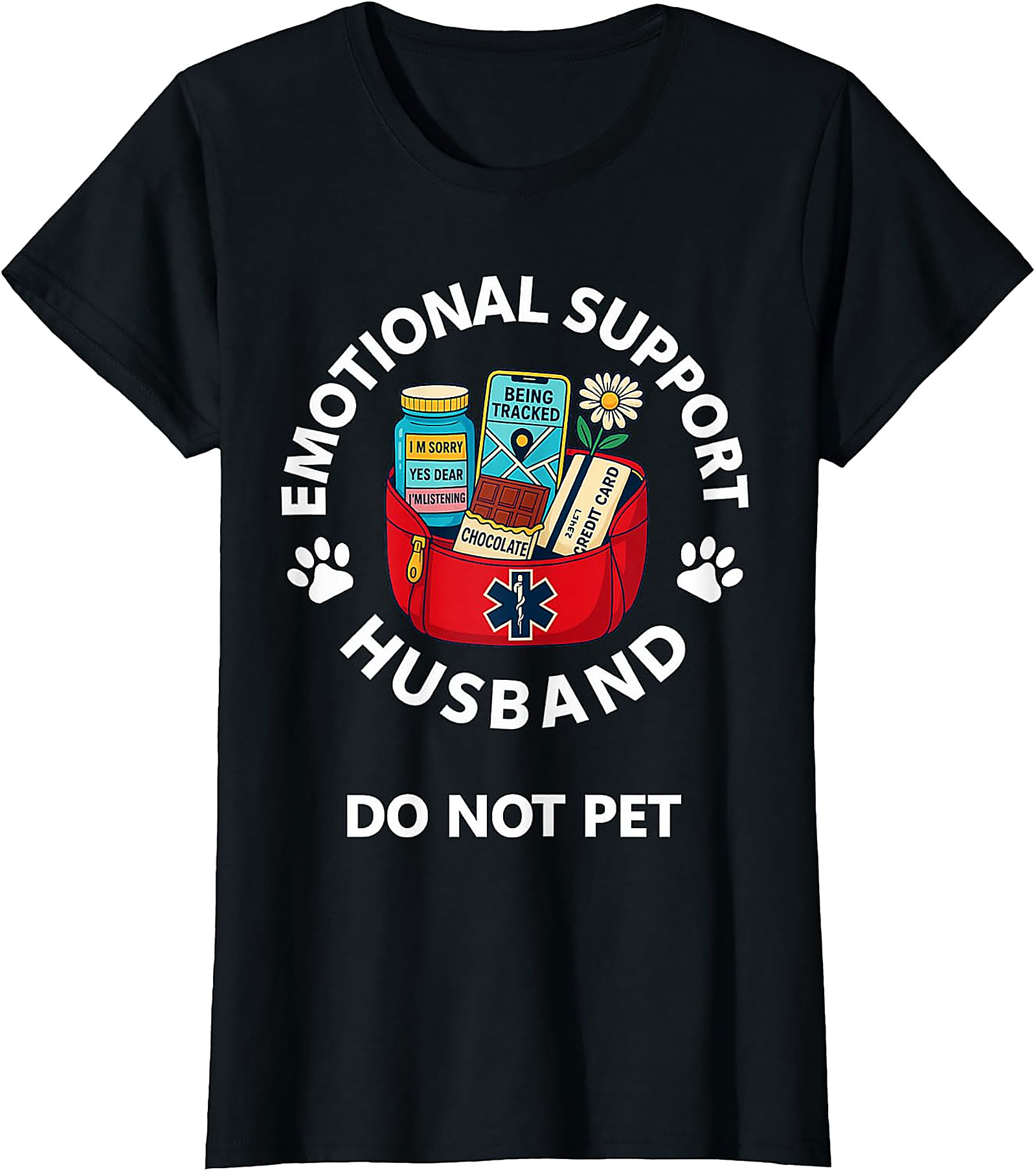 Funny Emotional Support Husband T-Shirt | Husband Gift Tee