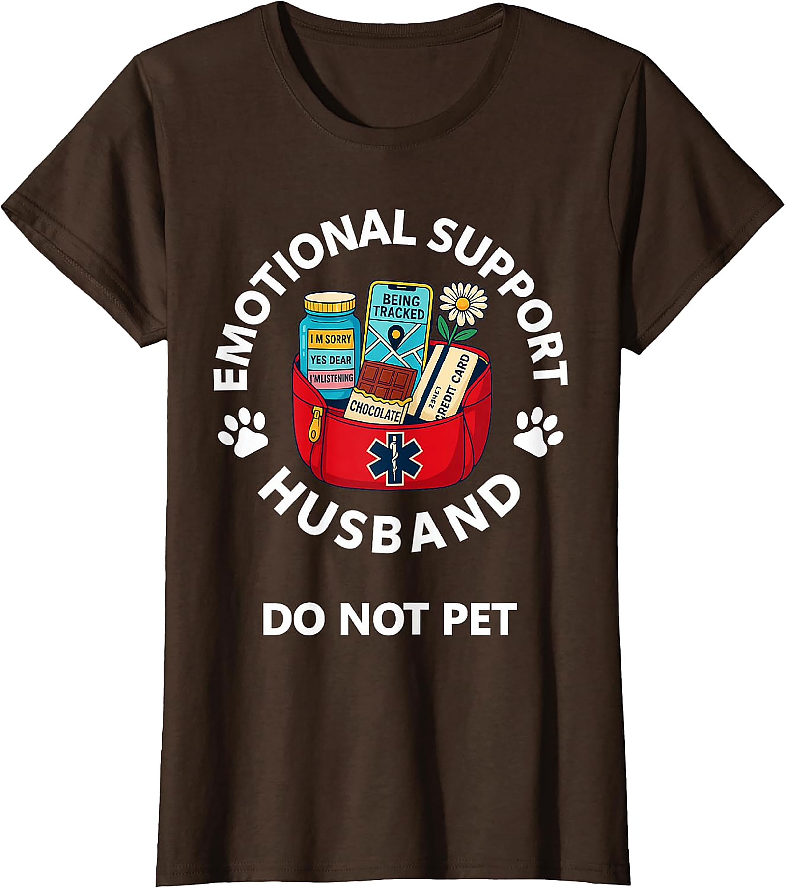 Funny Emotional Support Husband T-Shirt | Husband Gift Tee