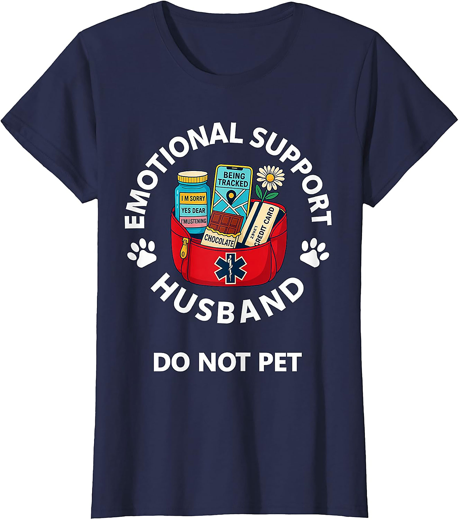Funny Emotional Support Husband T-Shirt | Husband Gift Tee