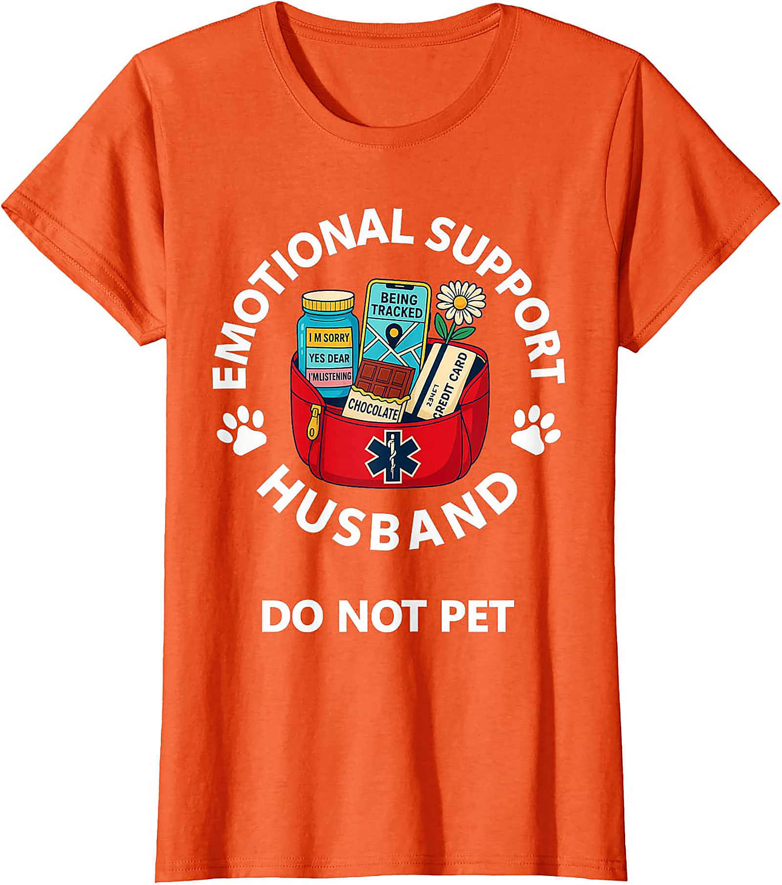 Funny Emotional Support Husband T-Shirt | Husband Gift Tee