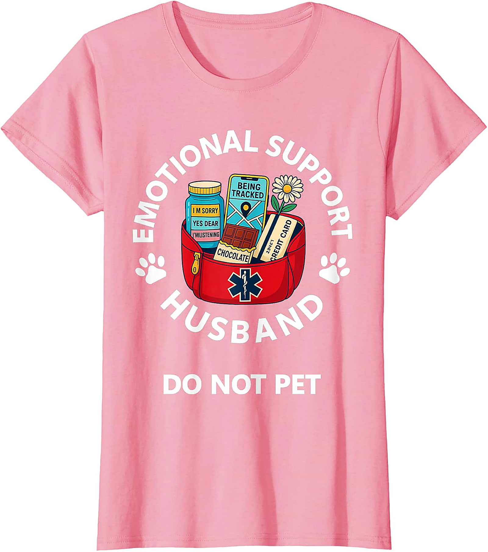Funny Emotional Support Husband T-Shirt | Husband Gift Tee