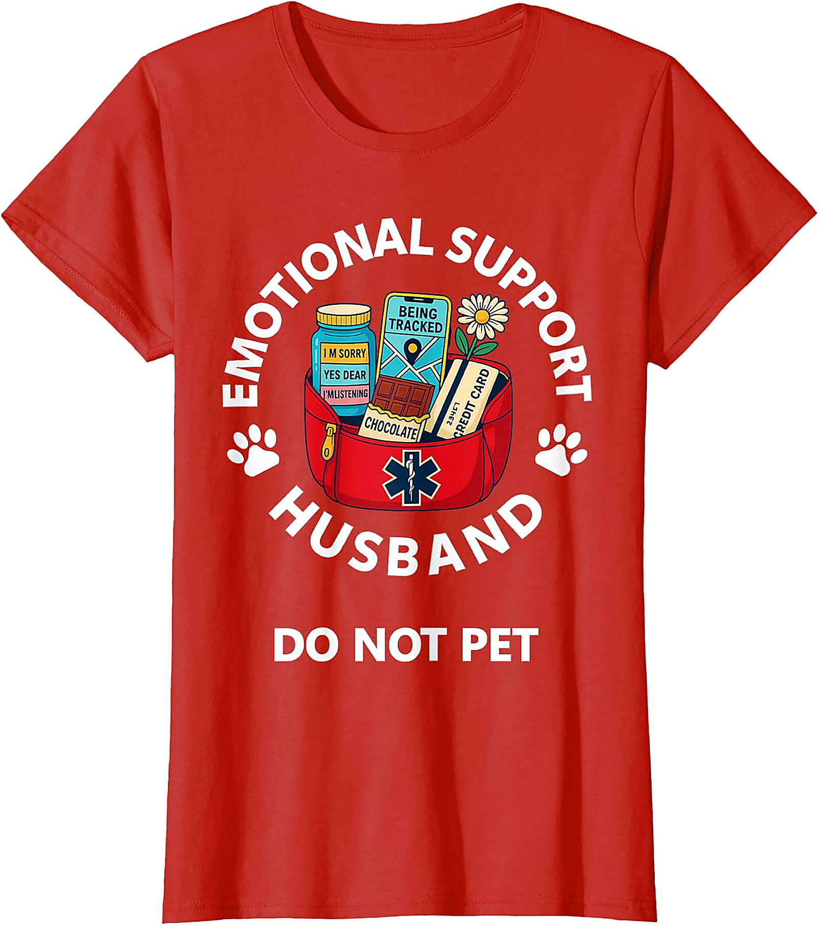 Funny Emotional Support Husband T-Shirt | Husband Gift Tee