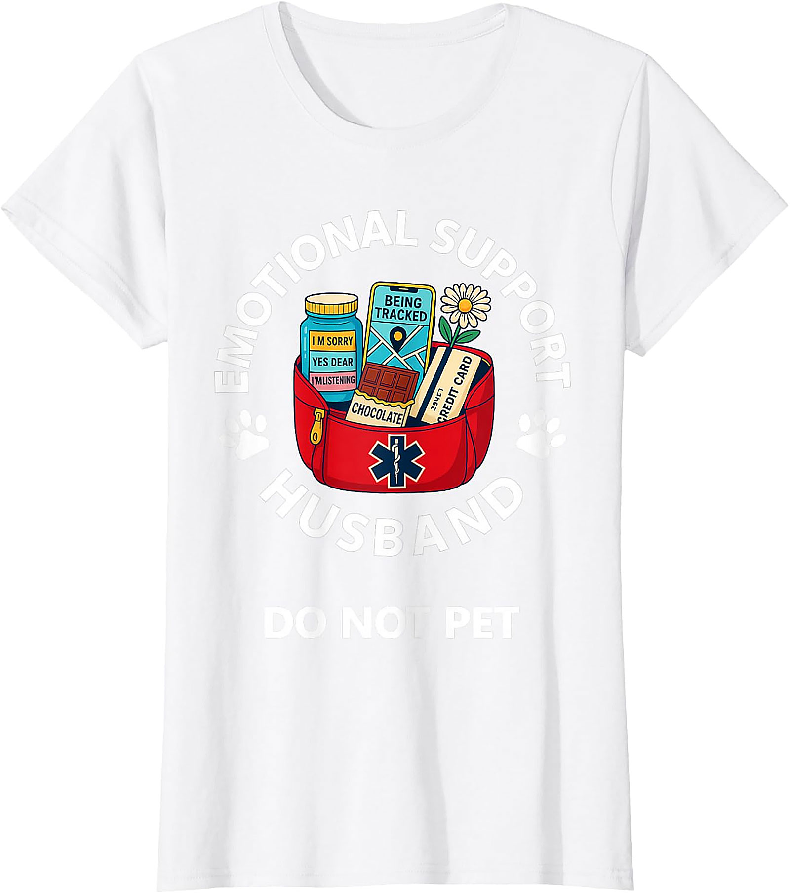 Funny Emotional Support Husband T-Shirt | Husband Gift Tee