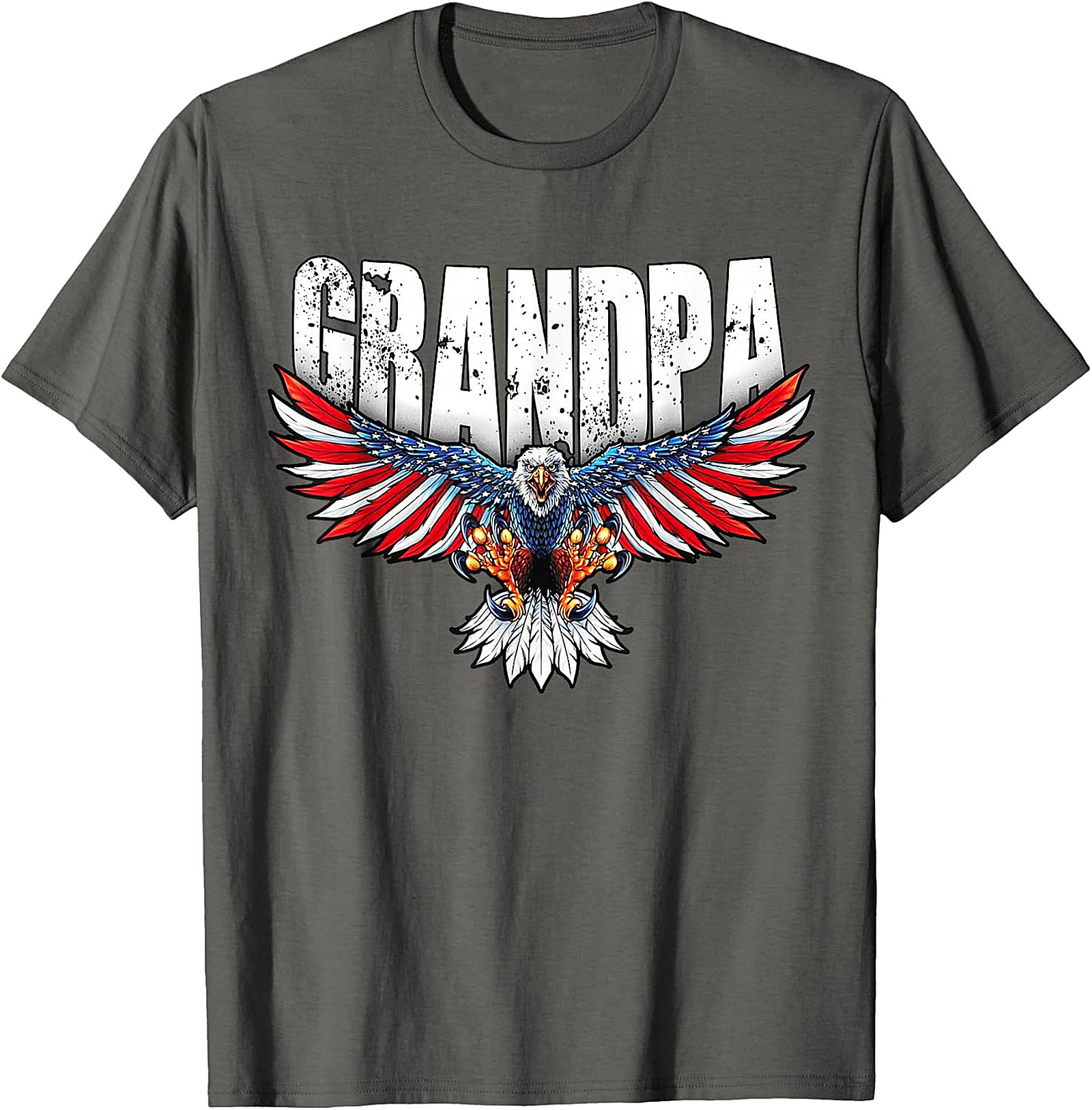 Grandpa American Flag Eagle Patriotic T-Shirt | Gift for Grandpa