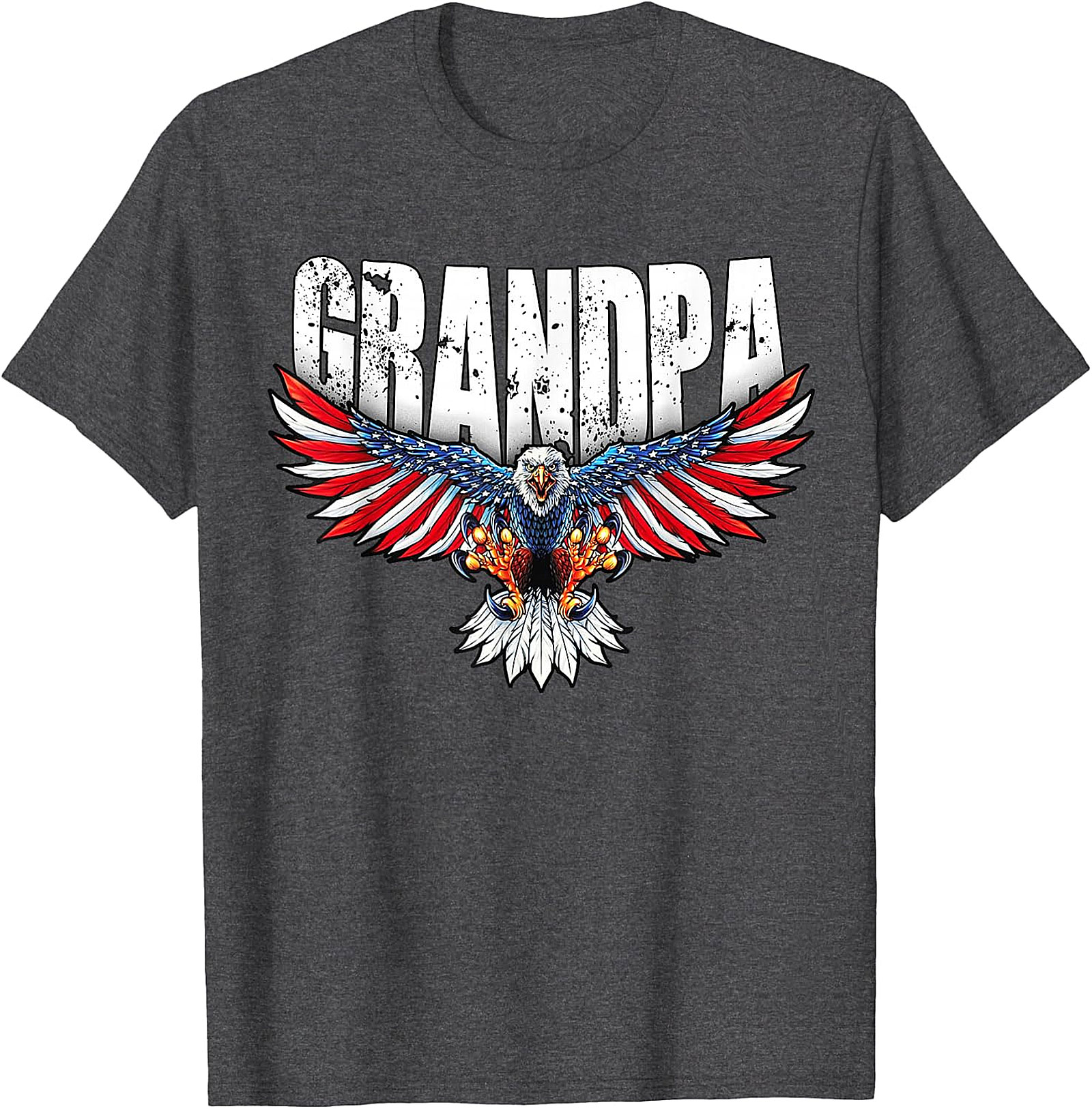 Grandpa American Flag Eagle Patriotic T-Shirt | Gift for Grandpa