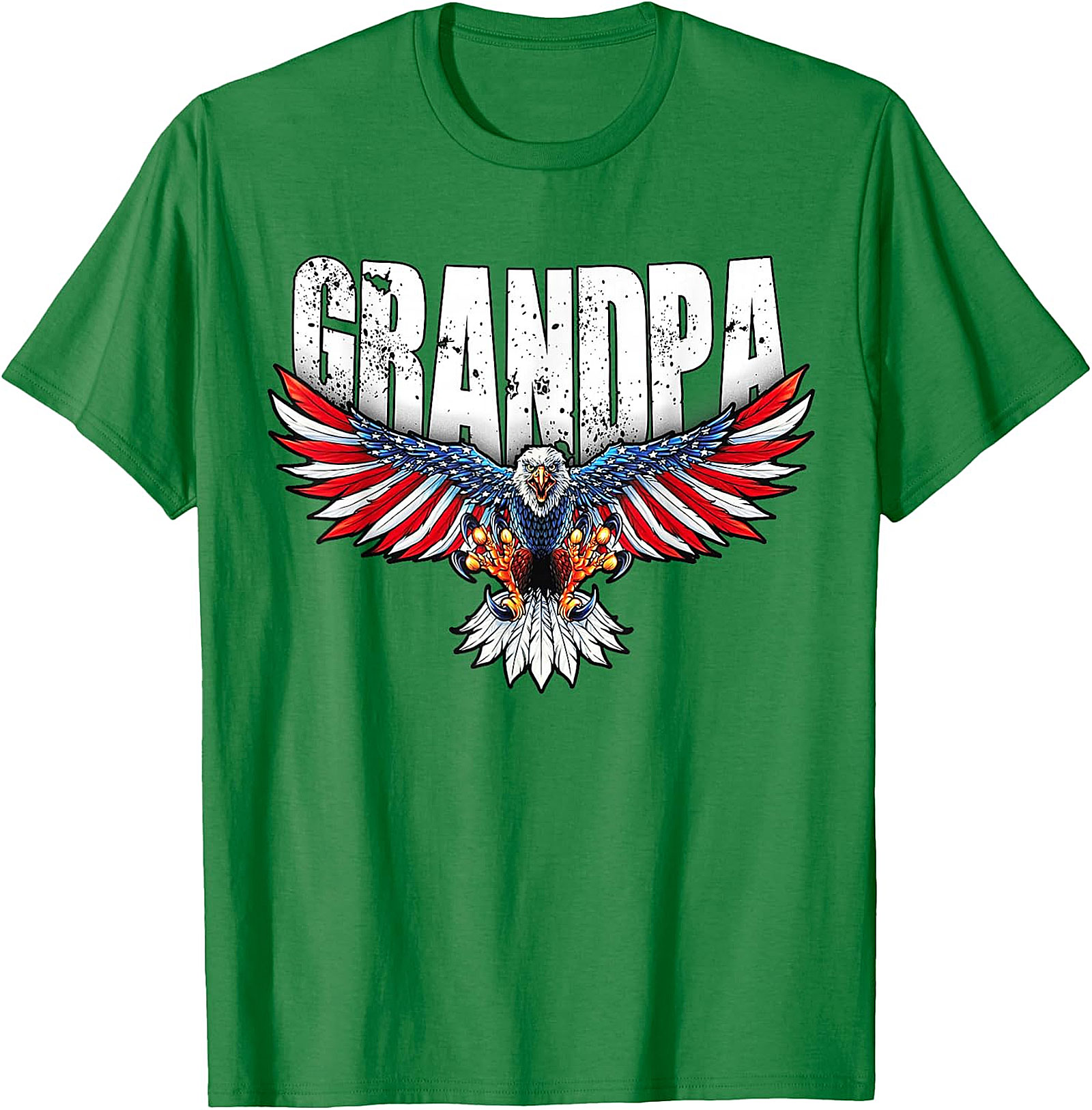 Grandpa American Flag Eagle Patriotic T-Shirt | Gift for Grandpa