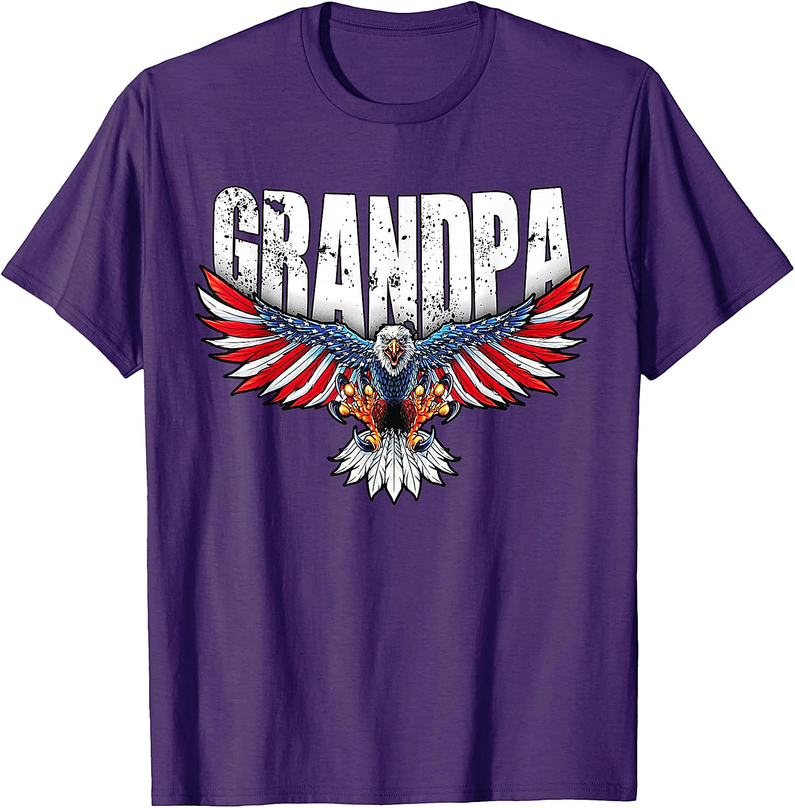 Grandpa American Flag Eagle Patriotic T-Shirt | Gift for Grandpa