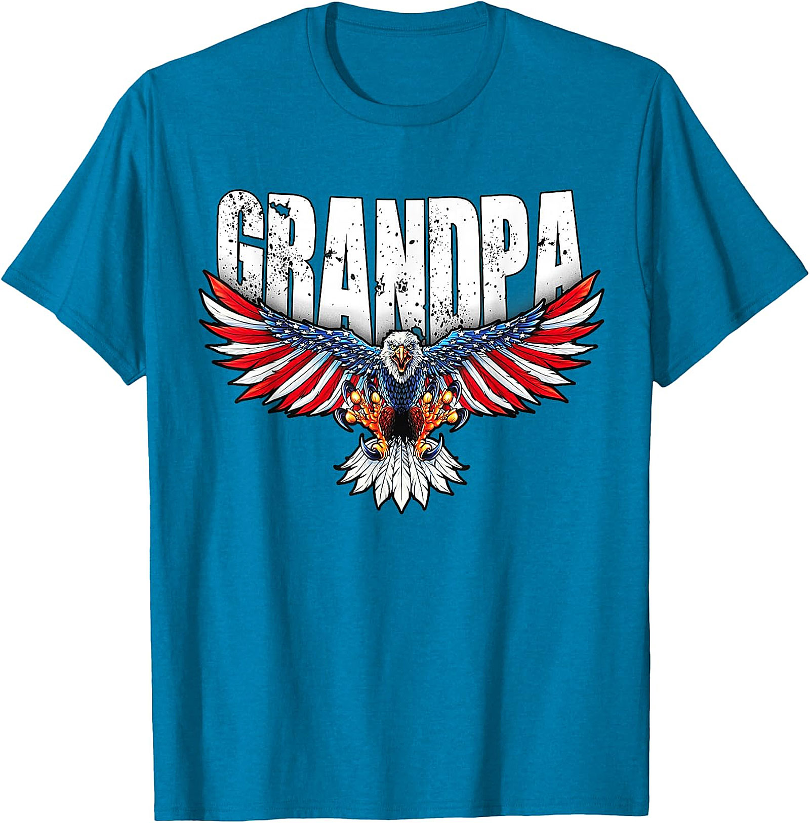 Grandpa American Flag Eagle Patriotic T-Shirt | Gift for Grandpa