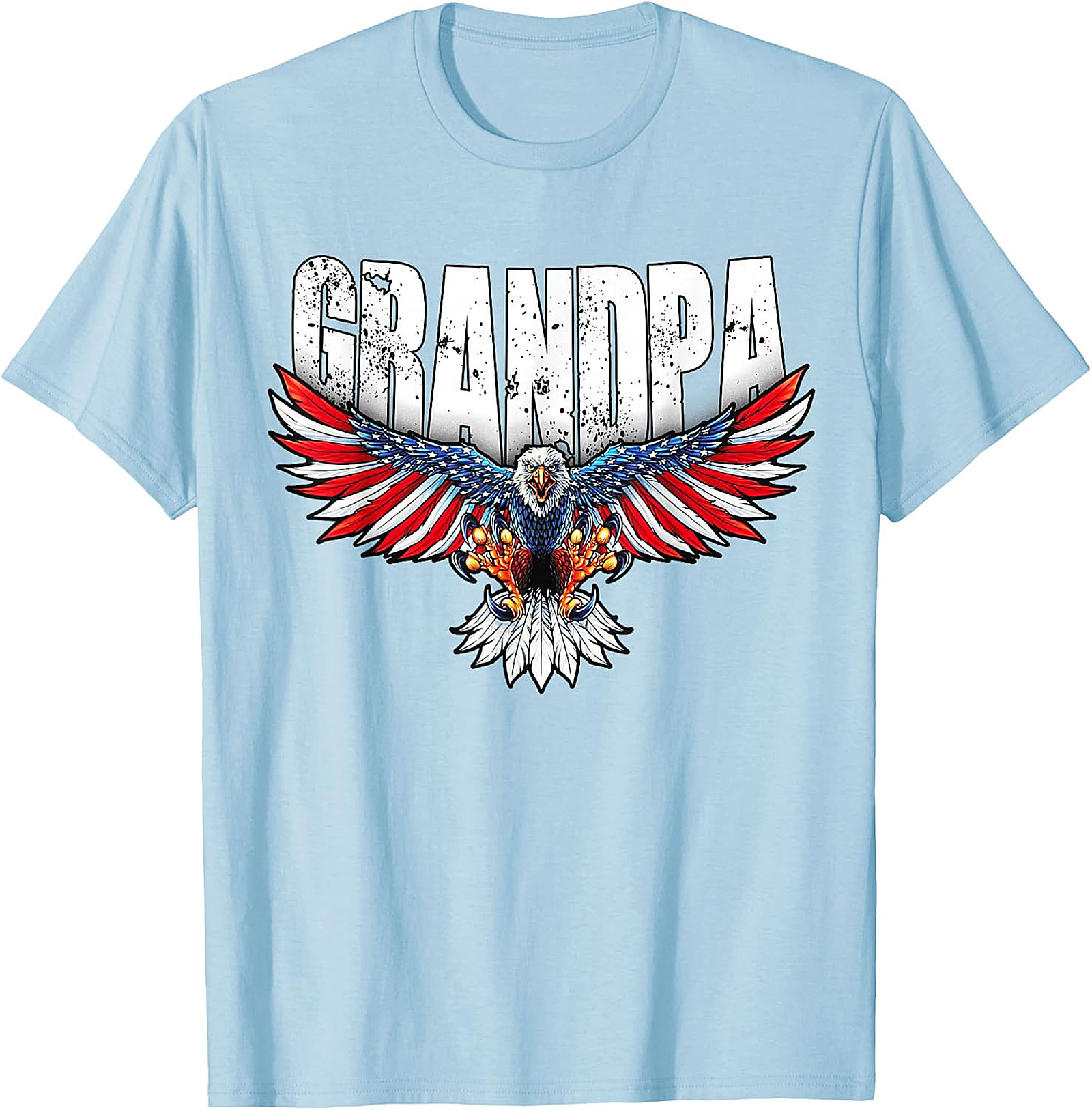 Grandpa American Flag Eagle Patriotic T-Shirt | Gift for Grandpa